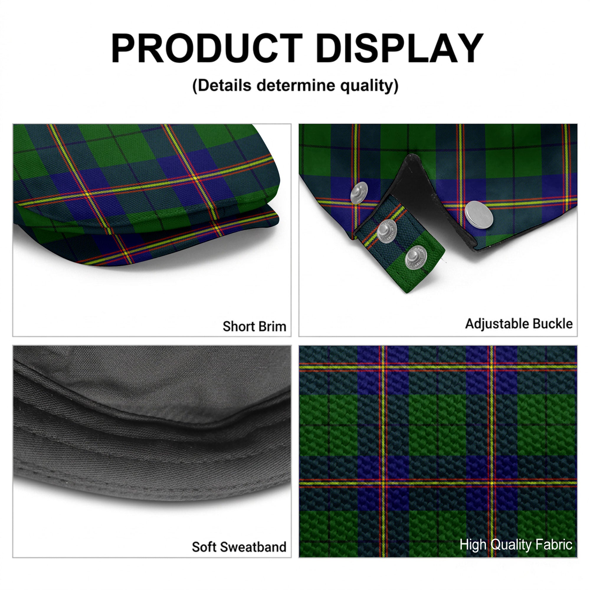 Carmichael Modern Tartan Flat Caps