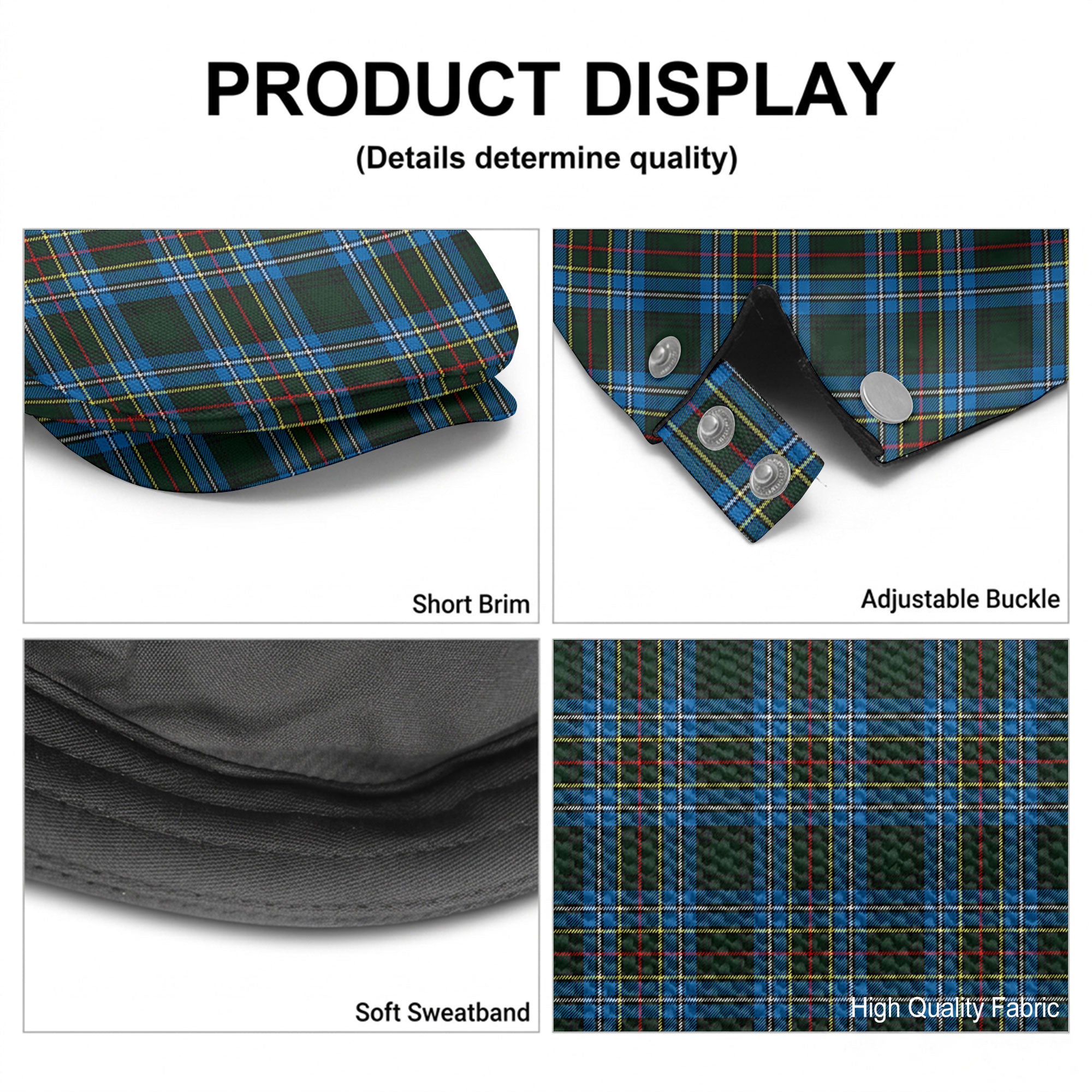 Cockburn Modern Tartan Flat Caps