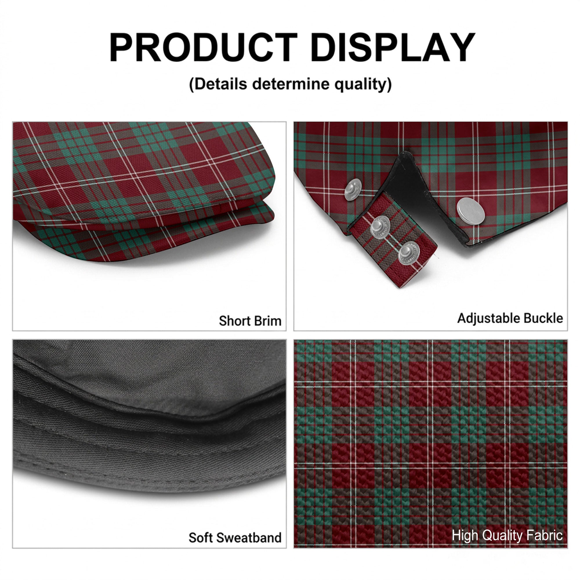 Crawford Modern Tartan Flat Caps