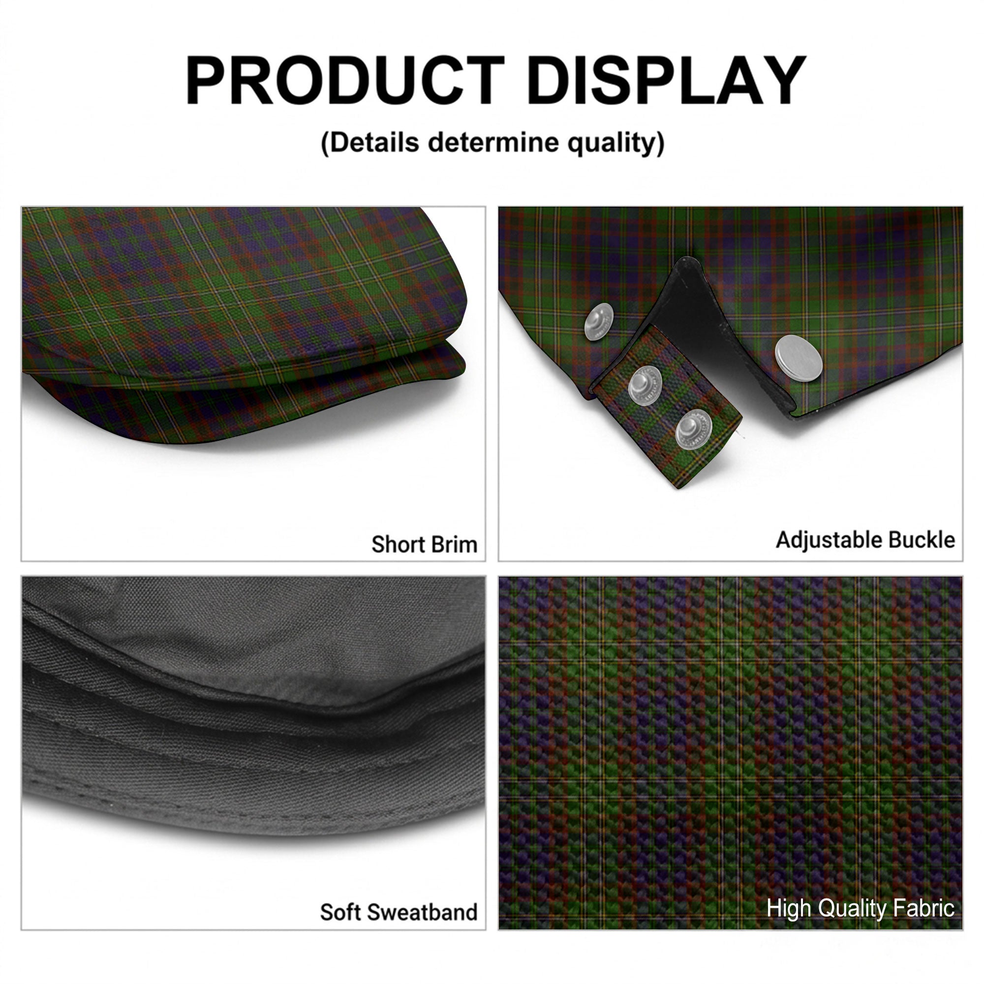 Cunningham Hunting Modern Tartan Flat Caps