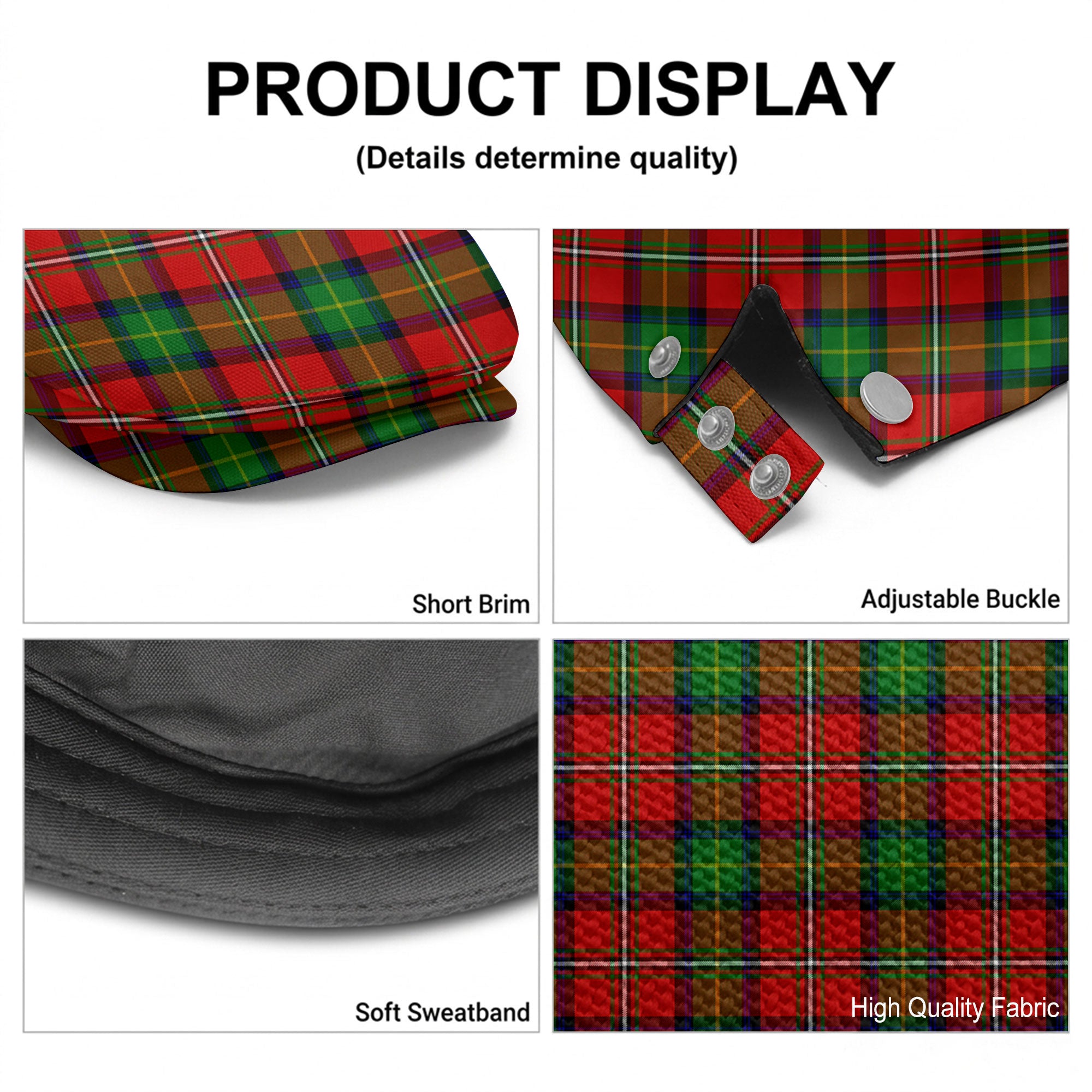 Fairlie Tartan Flat Caps
