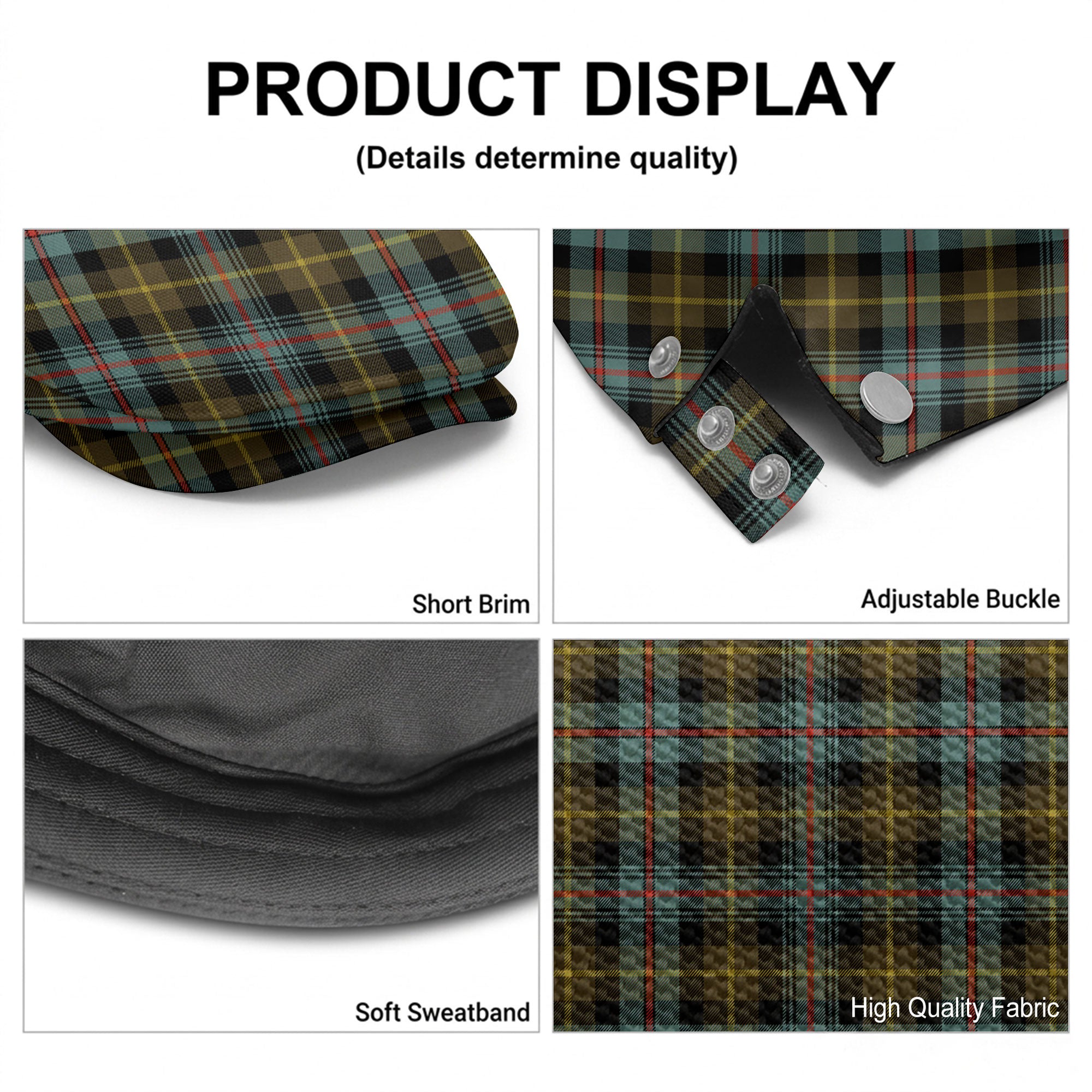 Farquharson Weathered Tartan Flat Caps