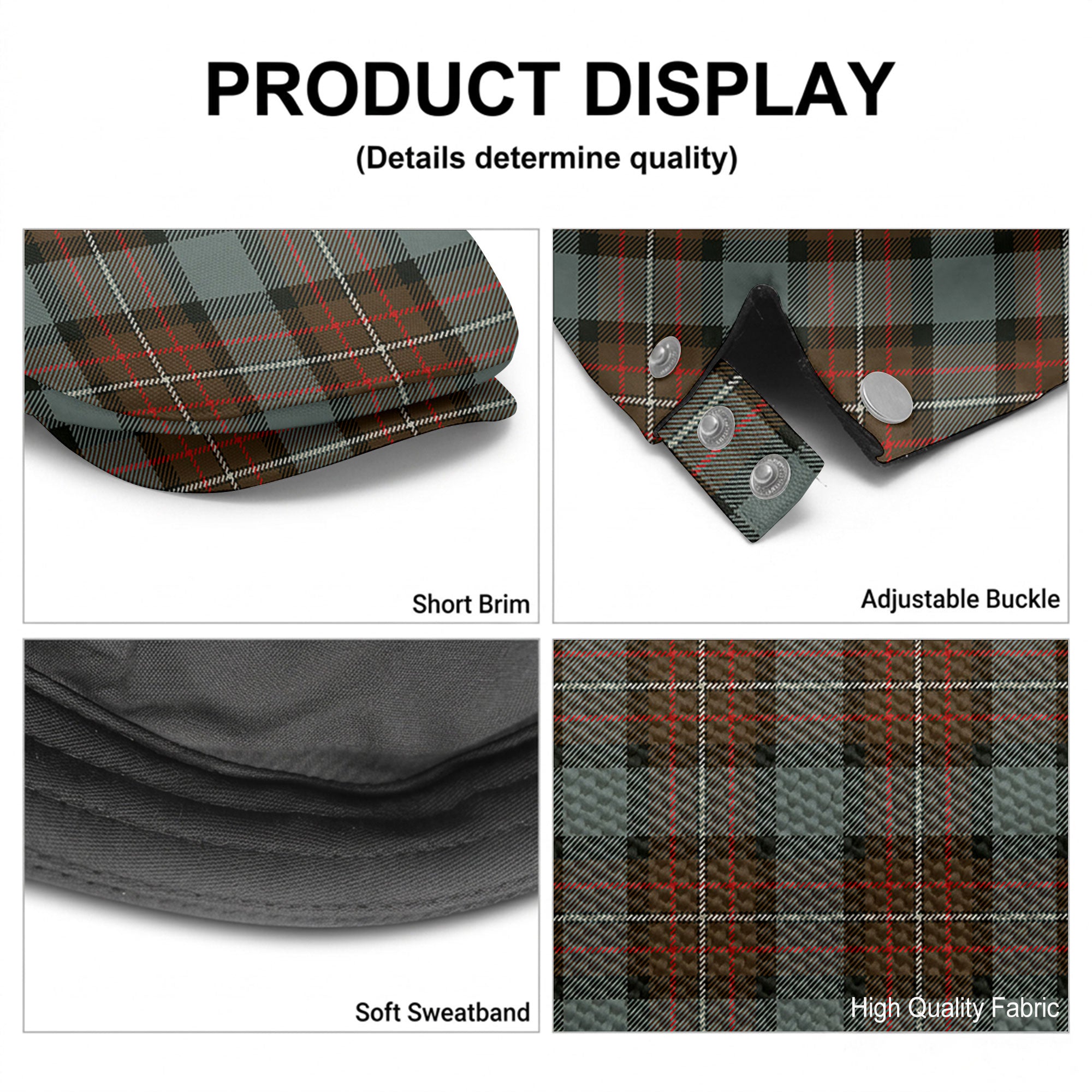 Fergusson Weathered Tartan Flat Caps