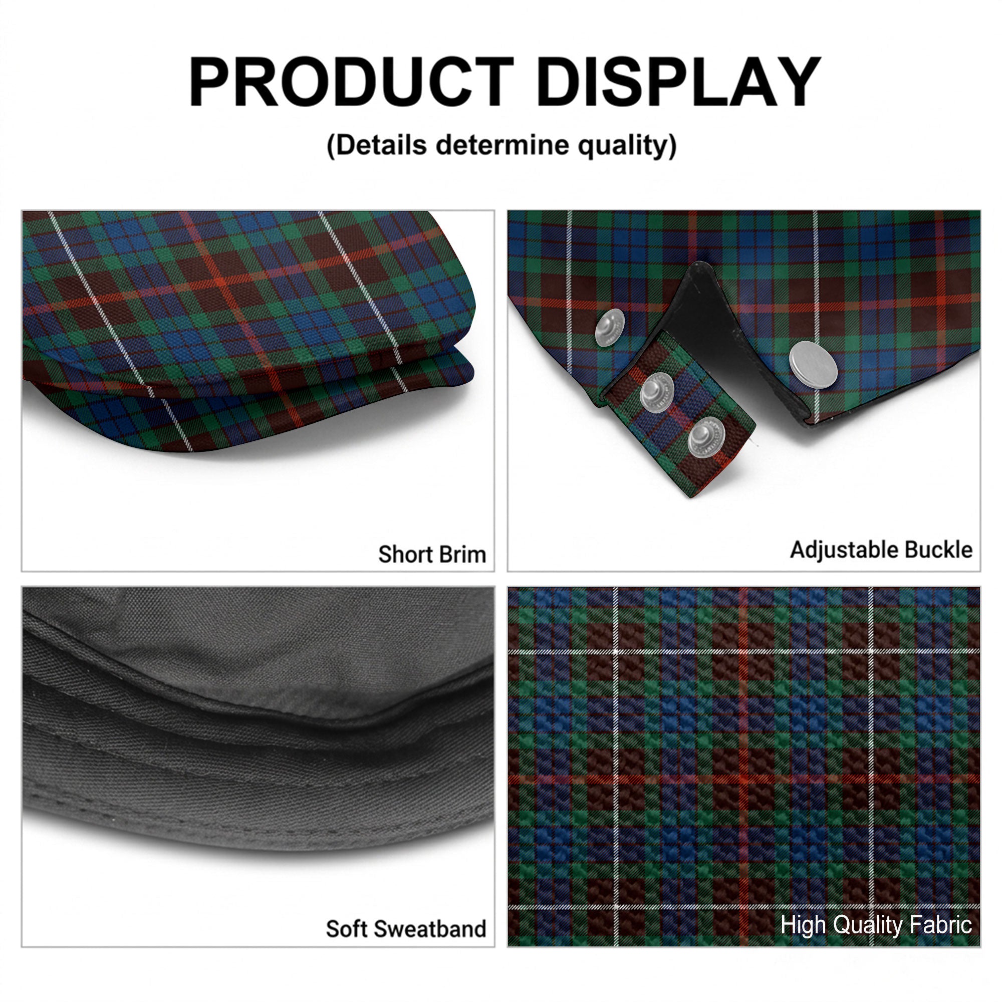 Fraser (of Lovat) Hunting Ancient Tartan Flat Caps