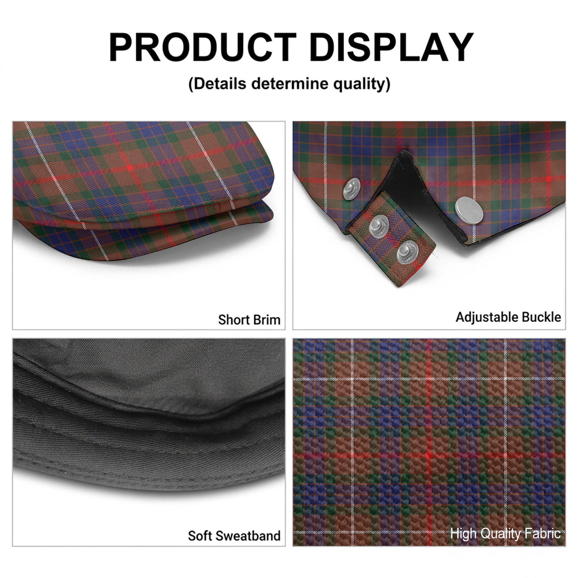 Fraser (of Lovat) Hunting Modern Tartan Flat Caps
