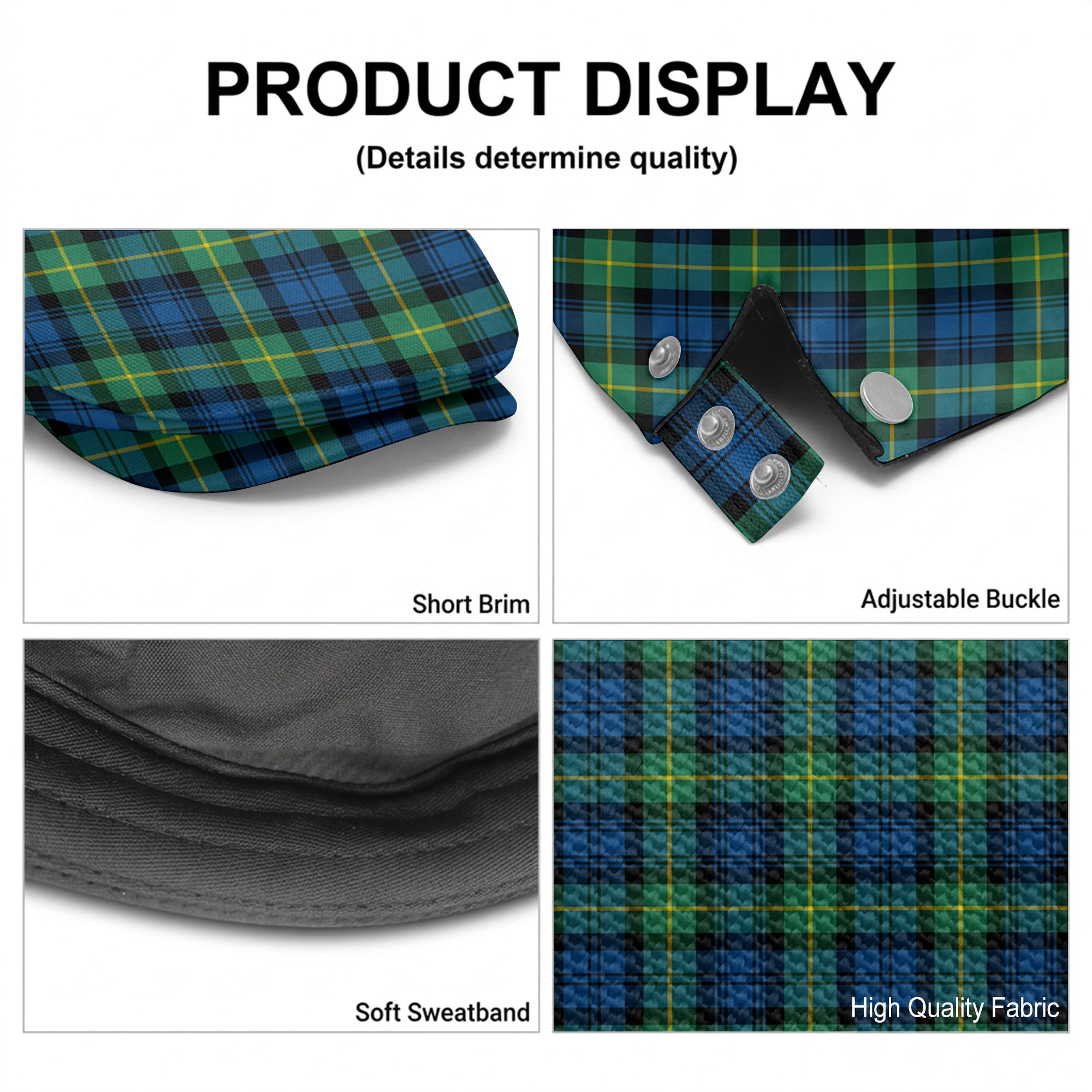 Gordon Ancient Tartan Flat Caps