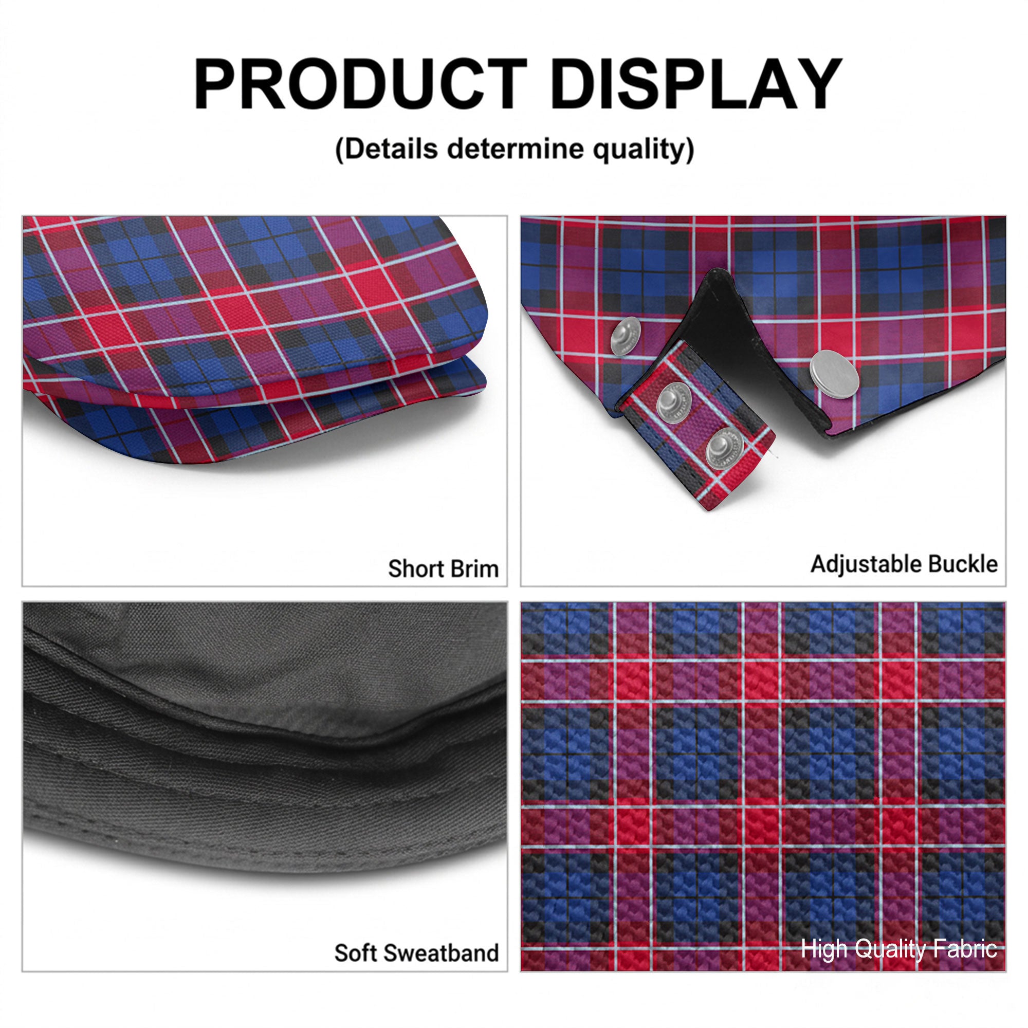 Graham of Menteith Red Tartan Flat Caps