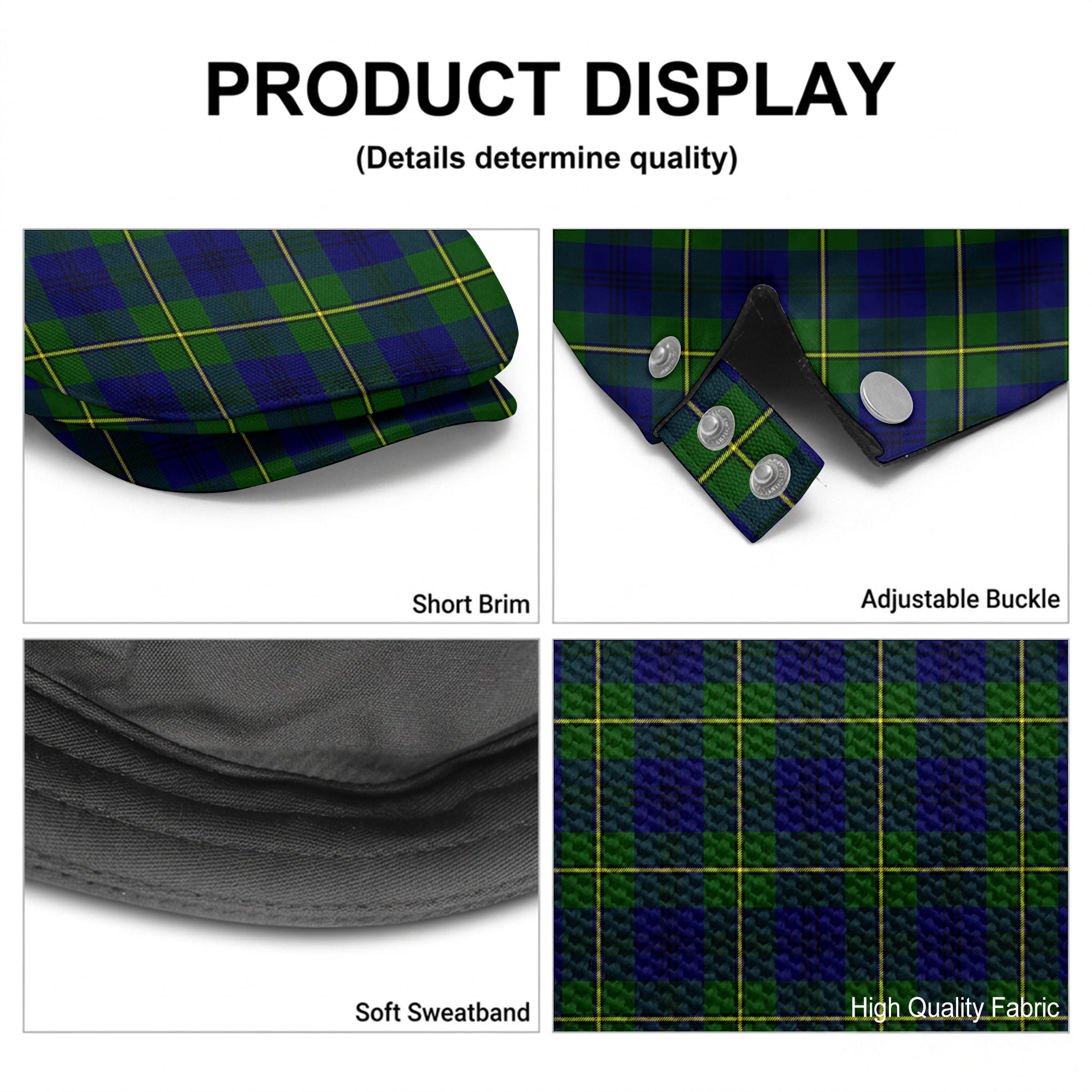 Johnstone Modern Tartan Flat Caps