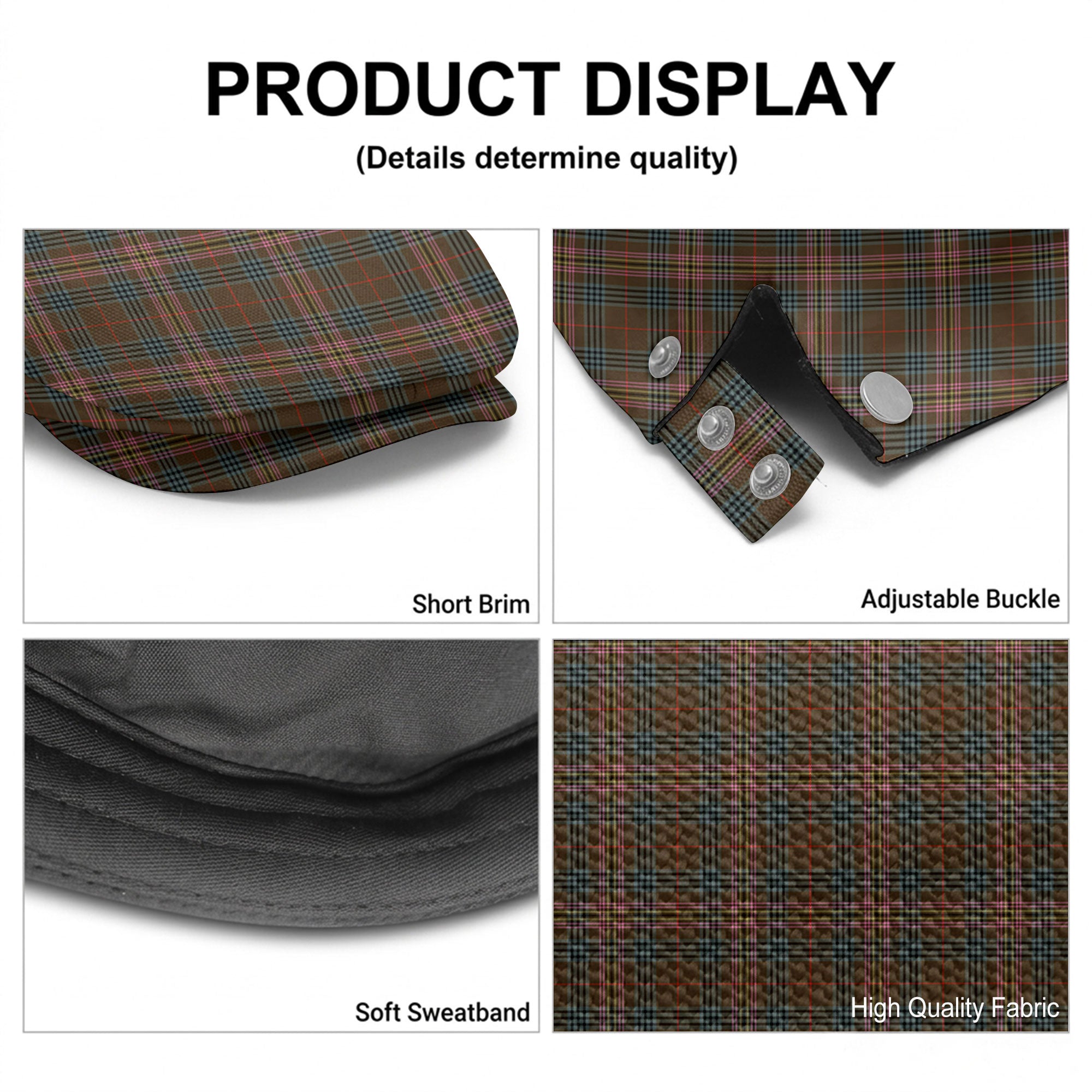Kennedy Weathered Tartan Flat Caps
