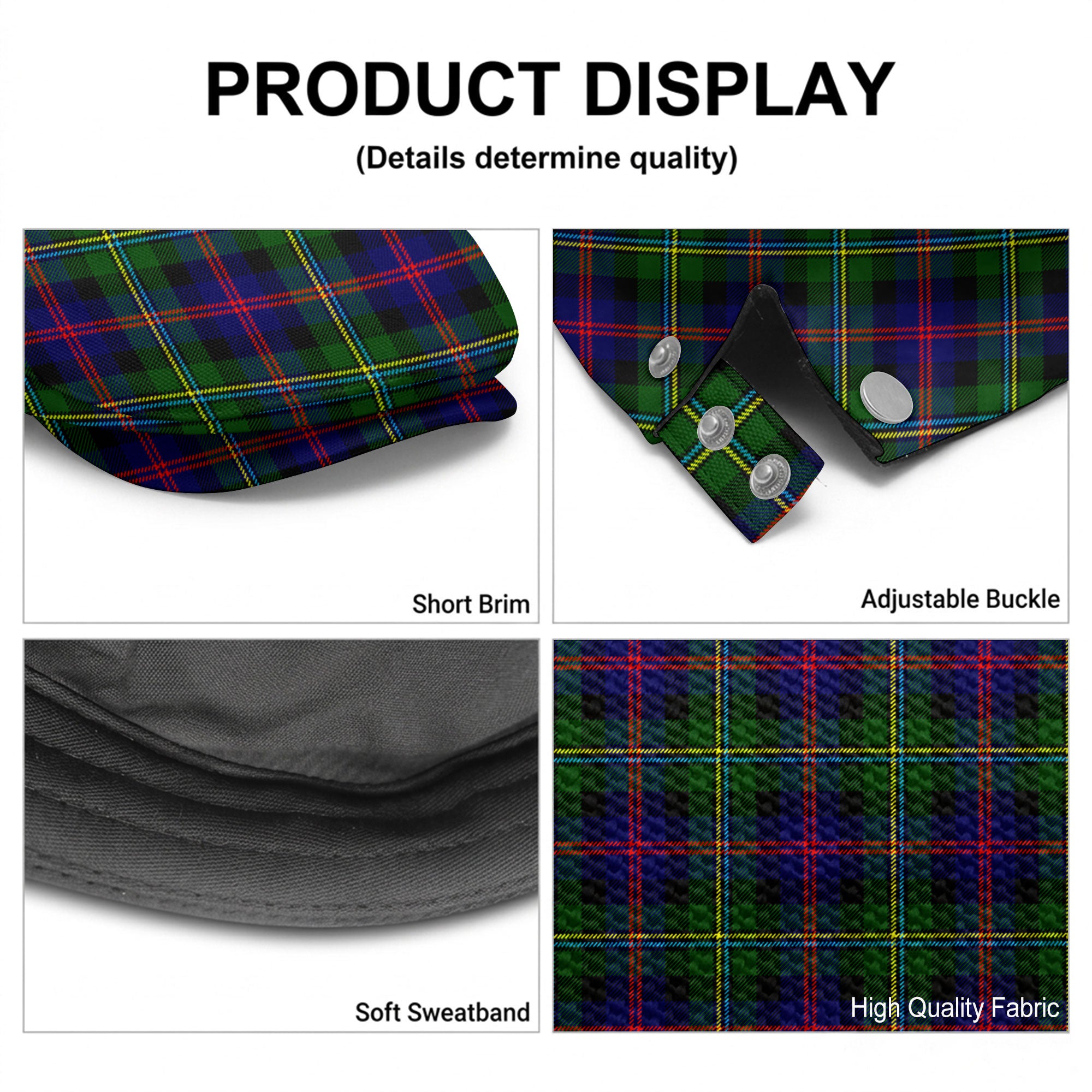 Malcolm (or MacCallum) Tartan Flat Caps