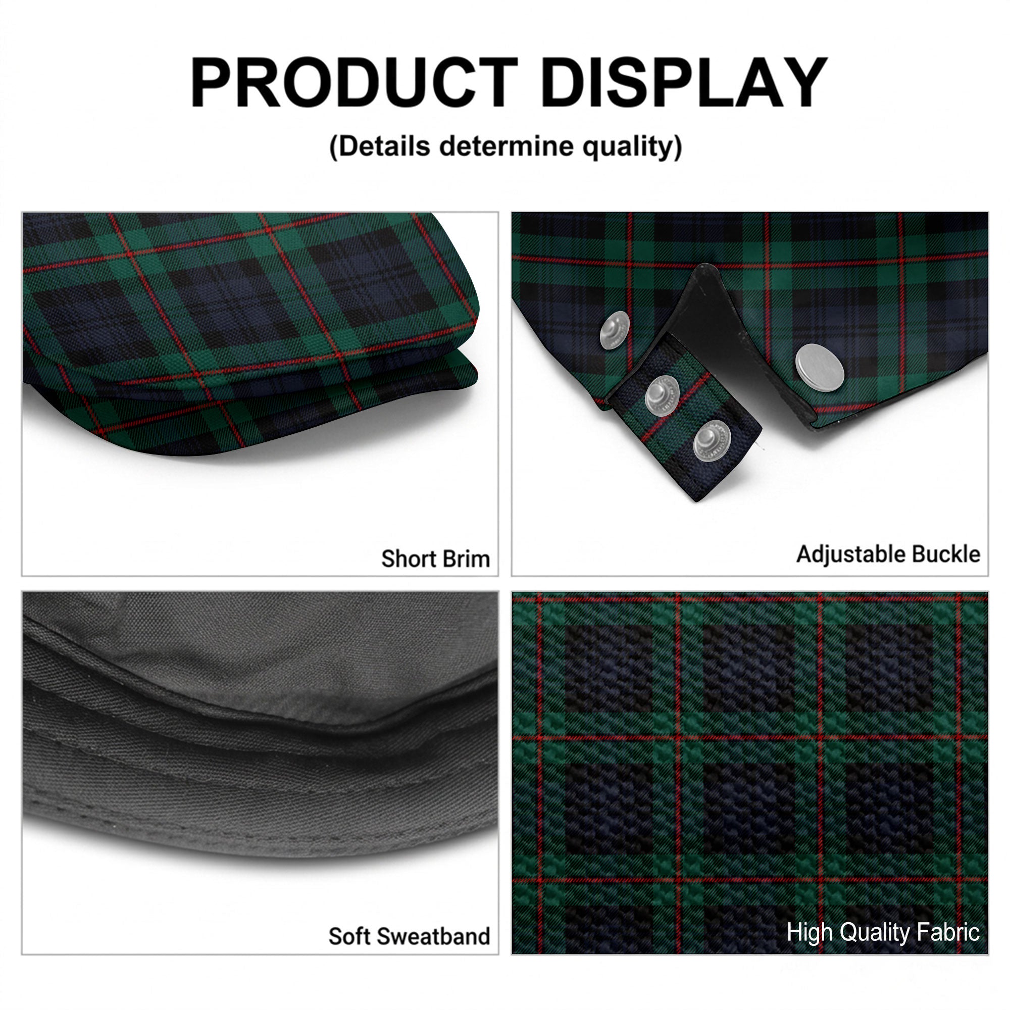 McKinlay Modern Tartan Flat Caps