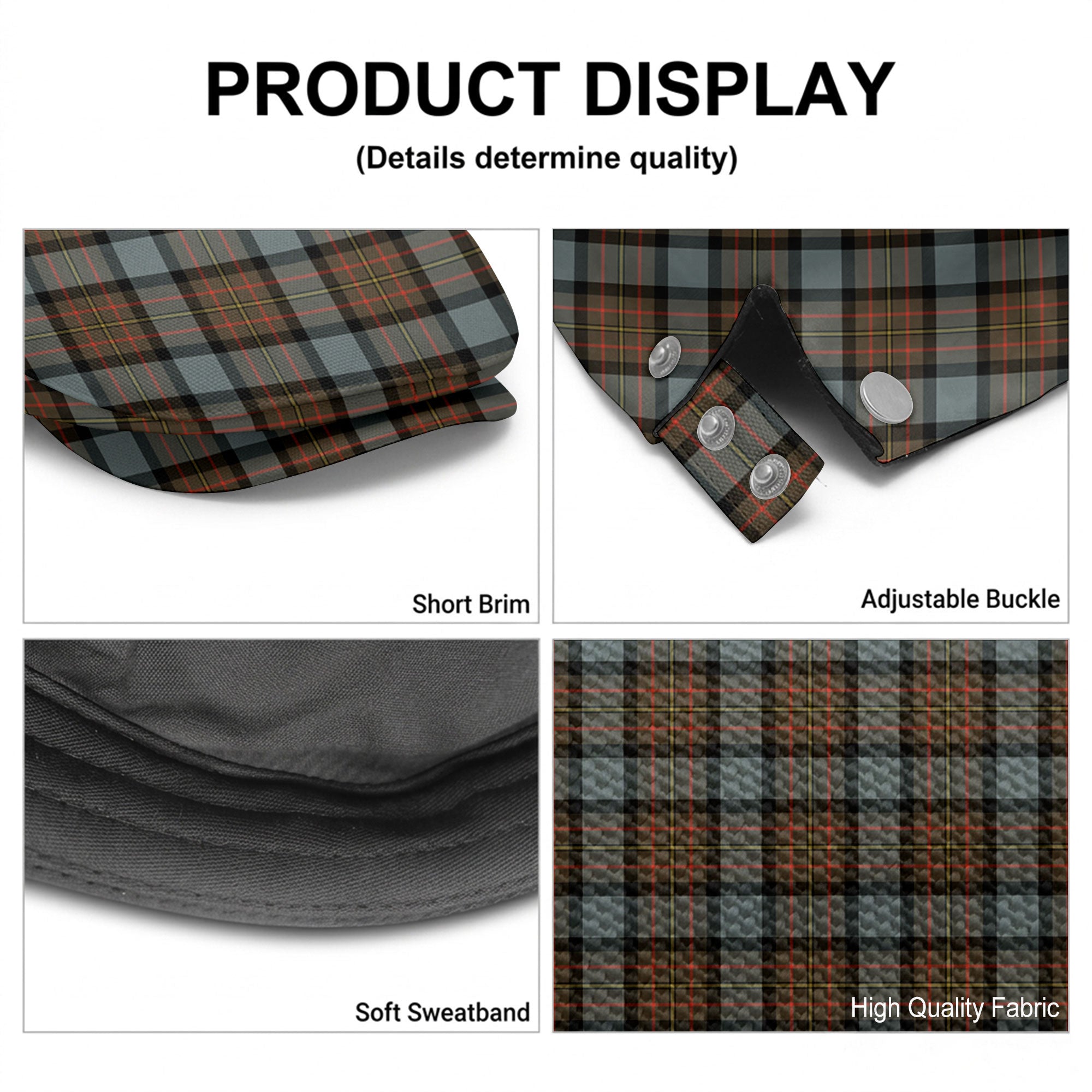 McLaren Weathered Tartan Flat Caps