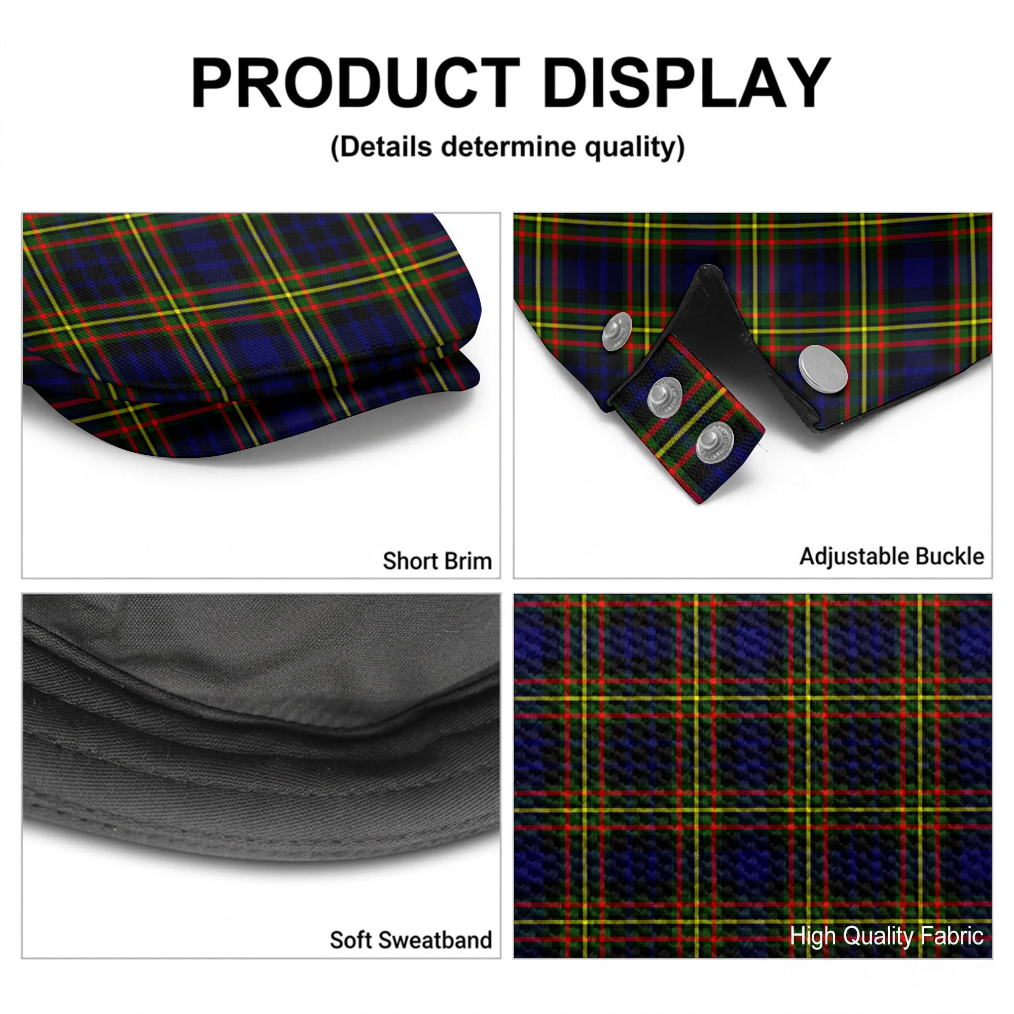 McLellan Modern Tartan Flat Caps