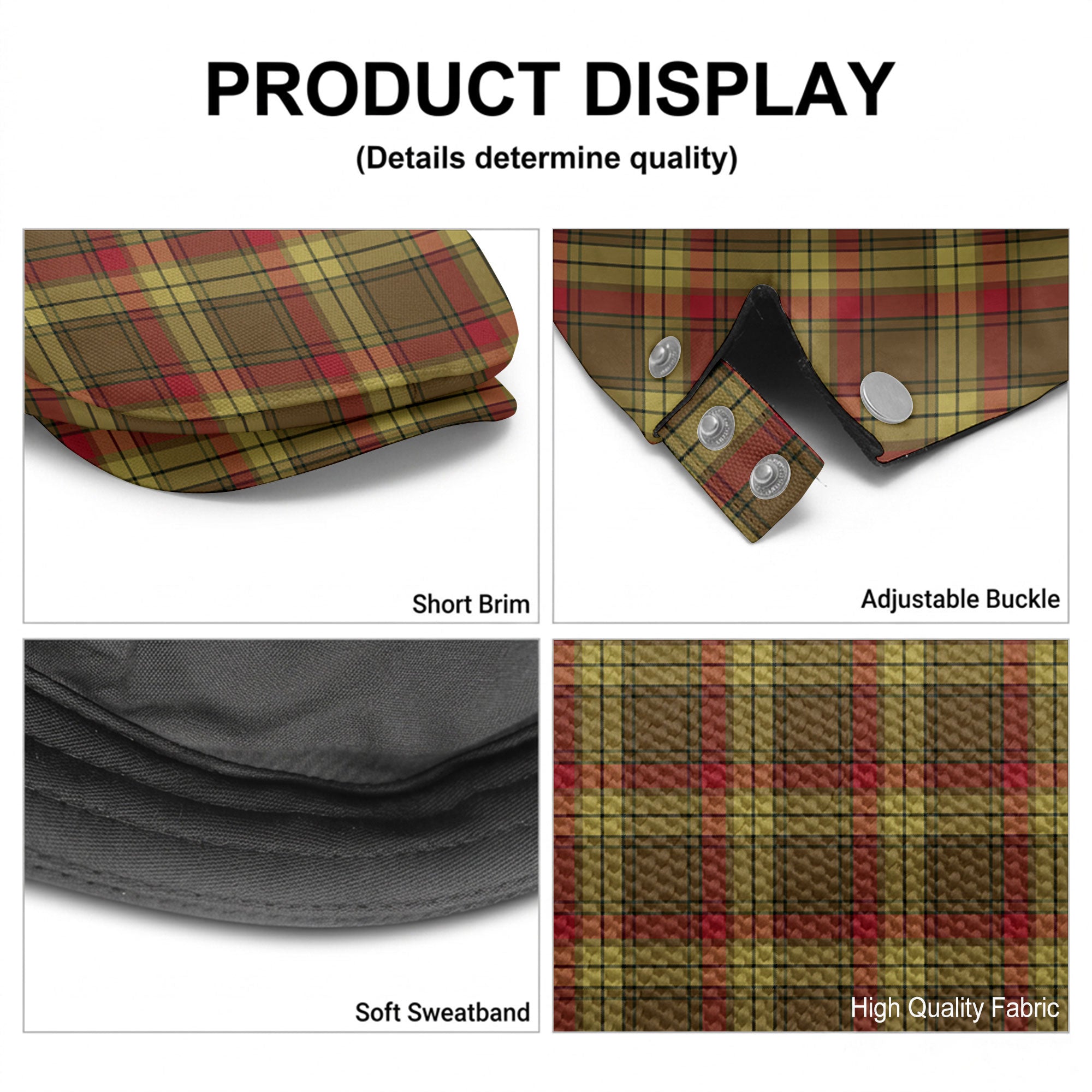 McMillan Old Weathered Tartan Flat Caps