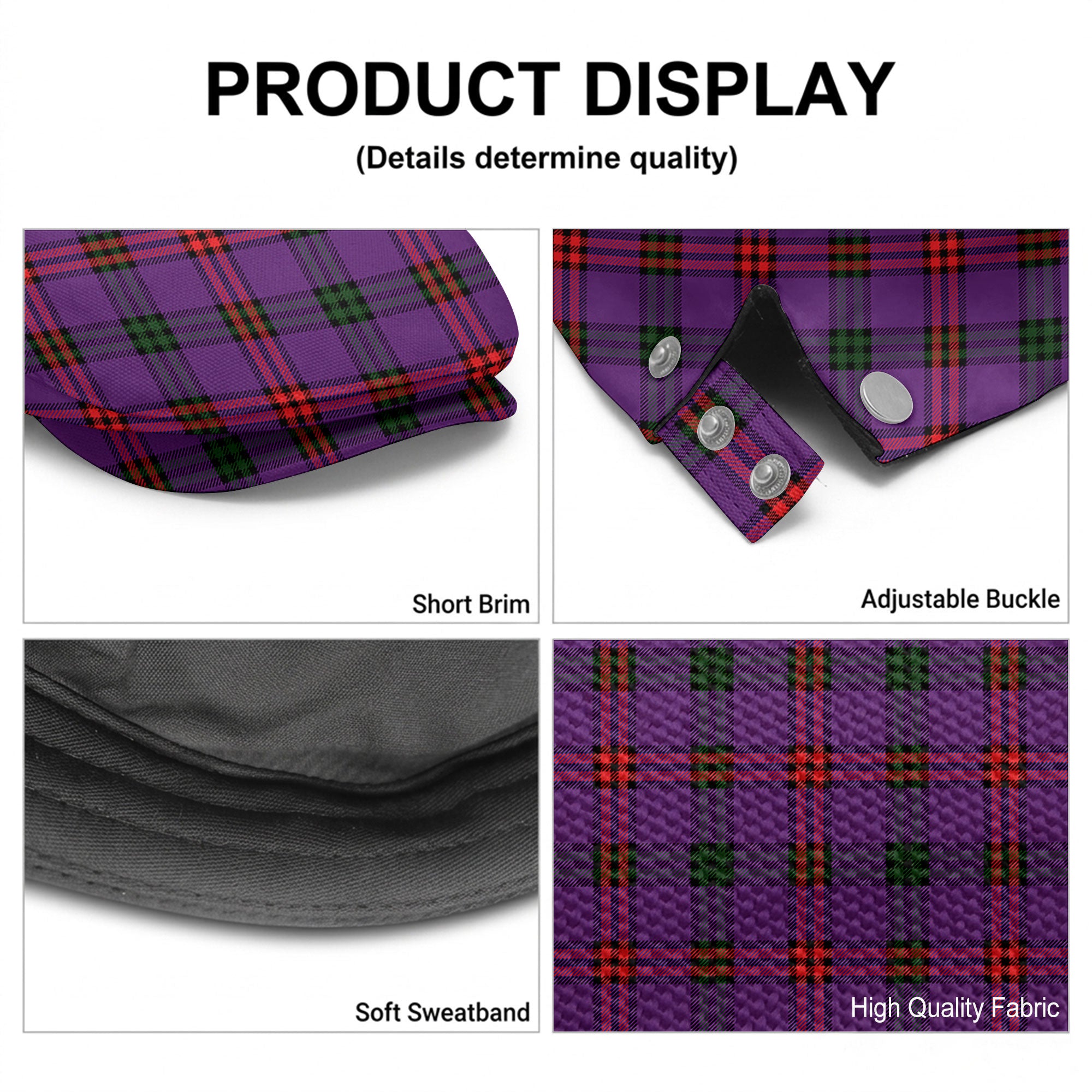 Montgomery Modern Tartan Flat Caps