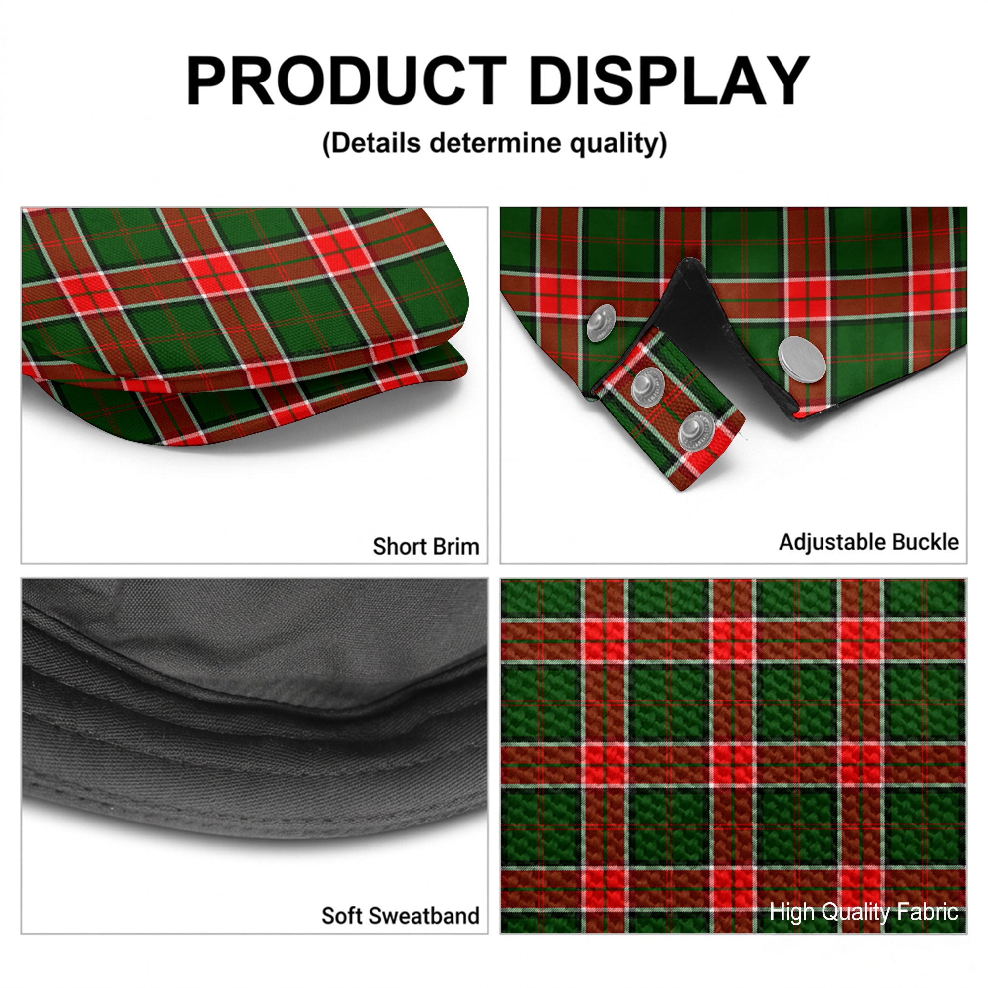 Pollock Tartan Flat Caps