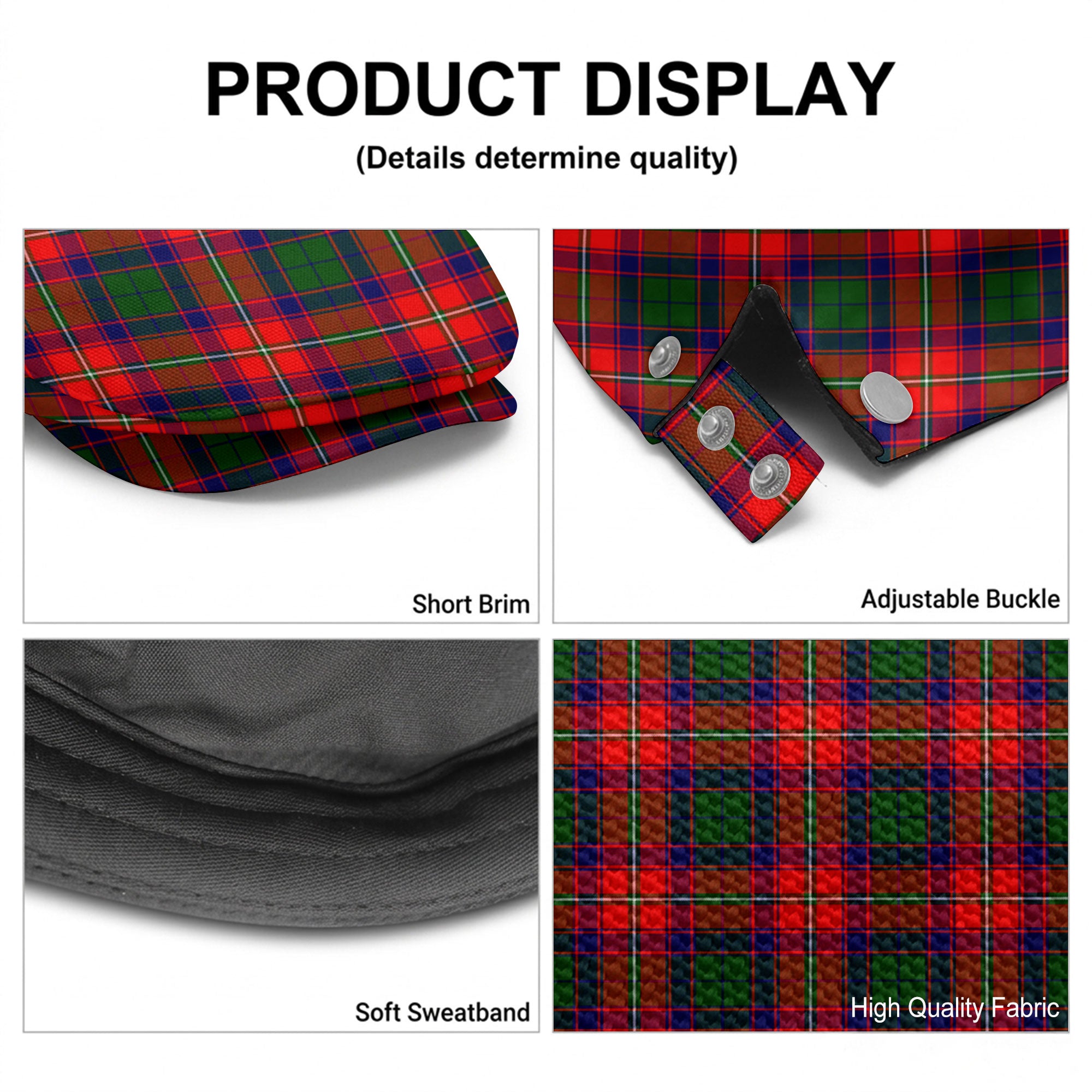 Riddell Tartan Flat Caps