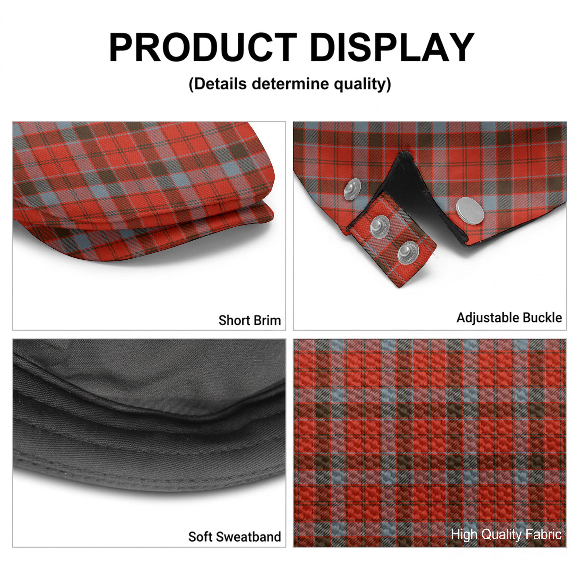 Robertson Weathered Tartan Flat Caps