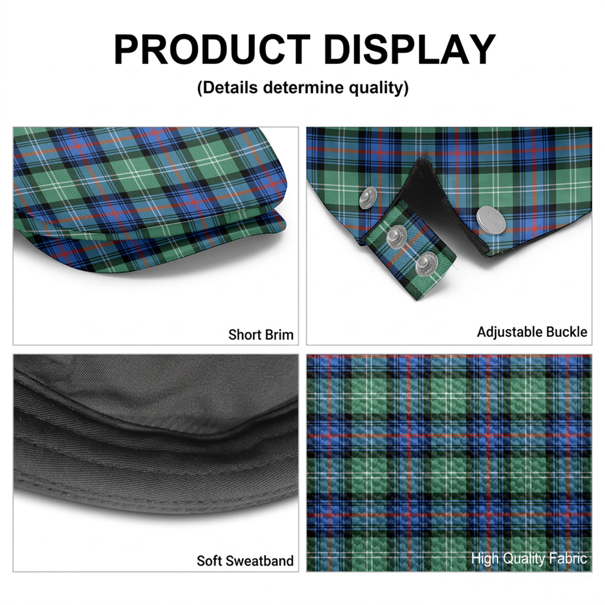 Sutherland Old Ancient Tartan Flat Caps