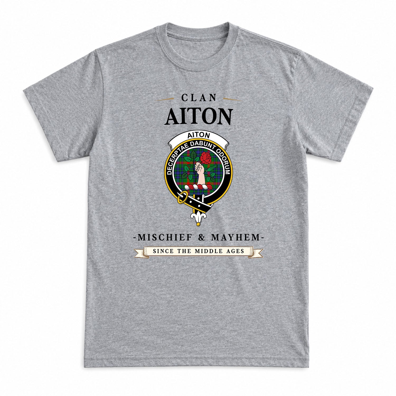 Aiton Tartan Crest Mischief and Mayhem T-shirt