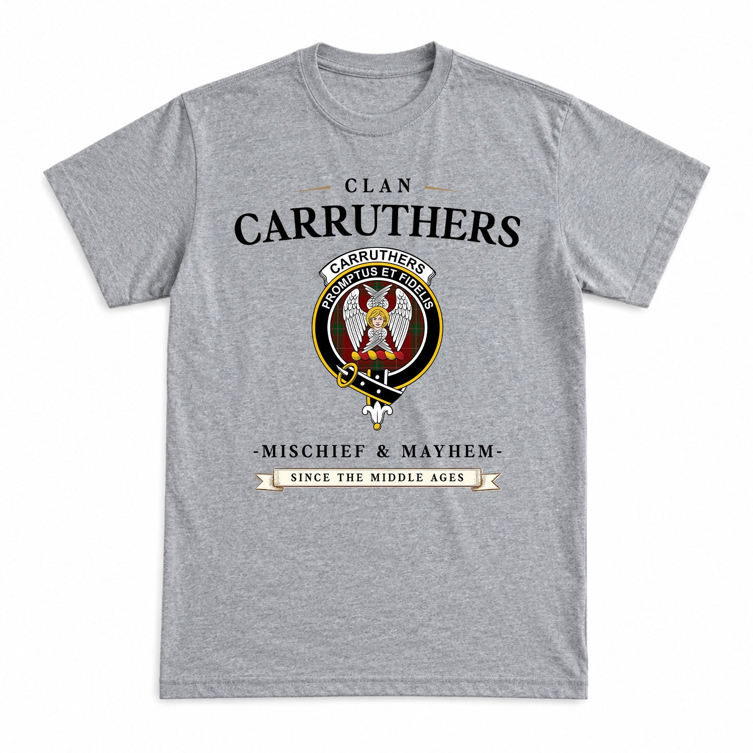 Carruthers Tartan Crest Mischief and Mayhem T-shirt