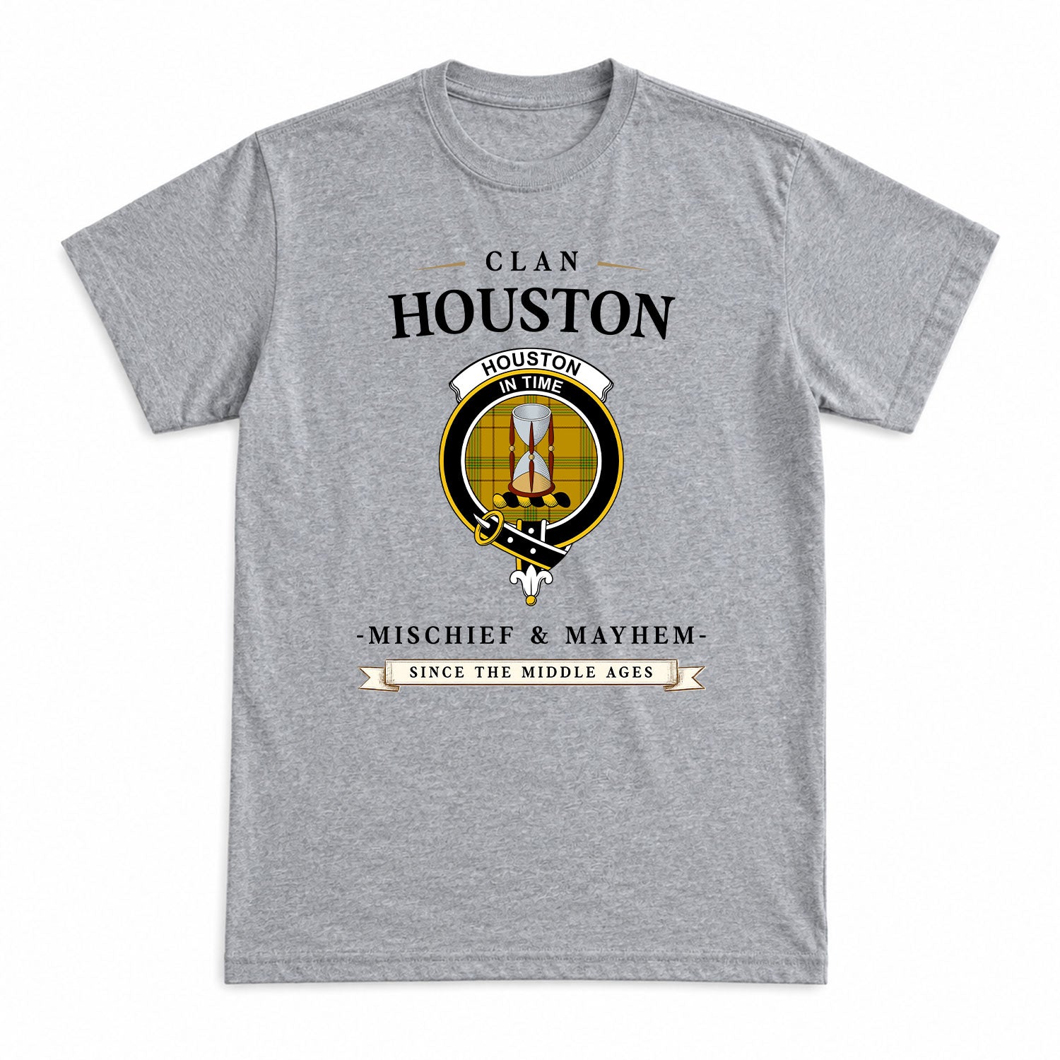 Houston Tartan Crest Mischief and Mayhem T-shirt