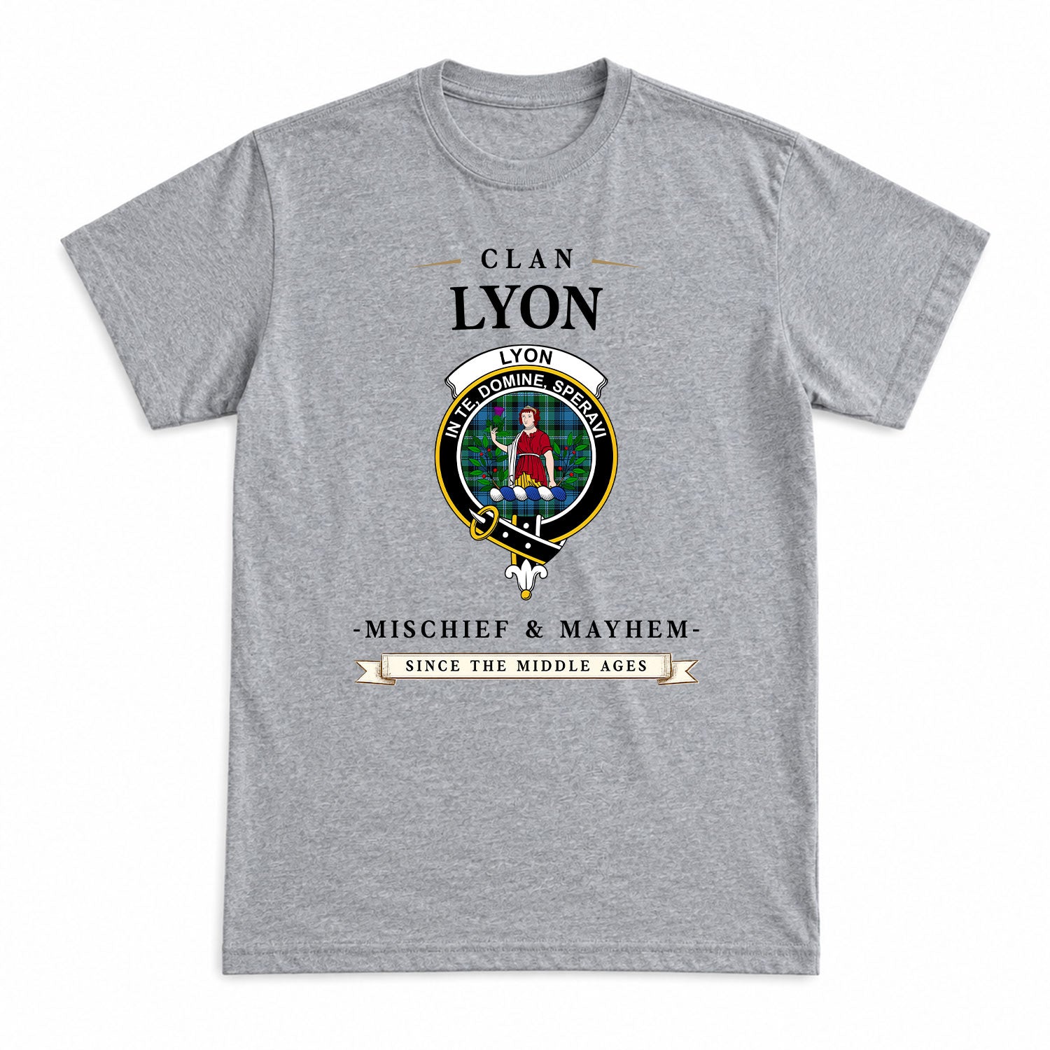 Lyon Tartan Crest Mischief and Mayhem T-shirt