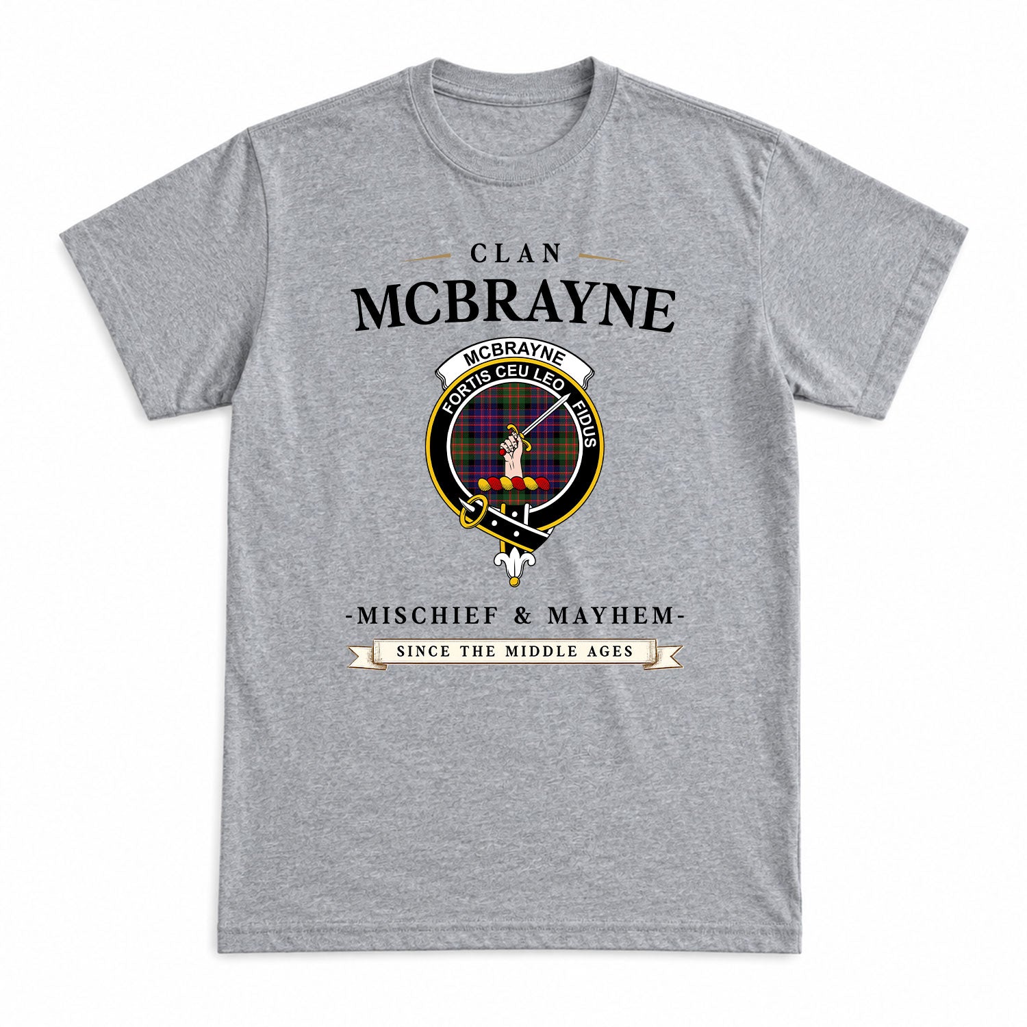 McBrayne Tartan Crest Mischief and Mayhem T-shirt