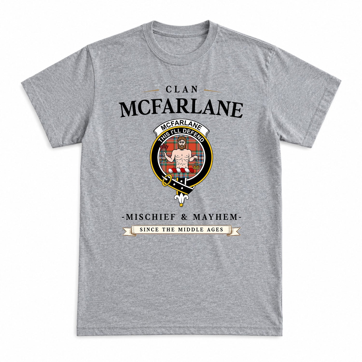 McFarlane Ancient Tartan Crest Mischief and Mayhem T-shirt