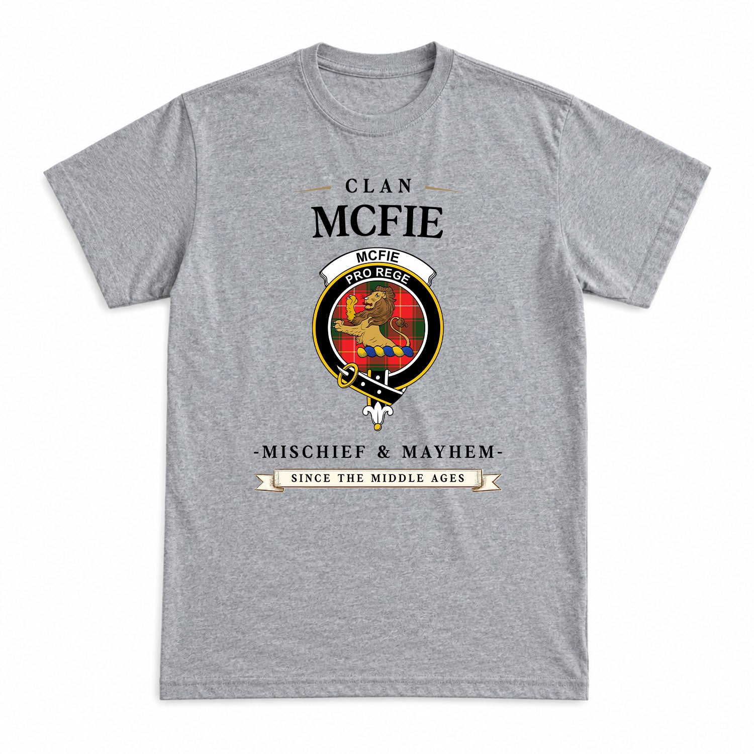 McFie Tartan Crest Mischief and Mayhem T-shirt