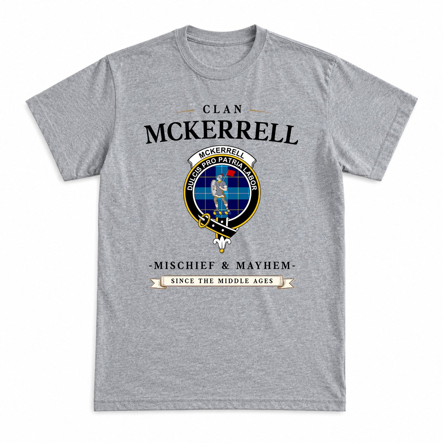 McKerrell Tartan Crest Mischief and Mayhem T-shirt