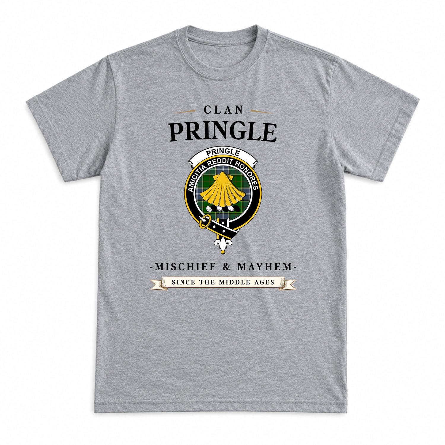 Pringle Tartan Crest Mischief and Mayhem T-shirt