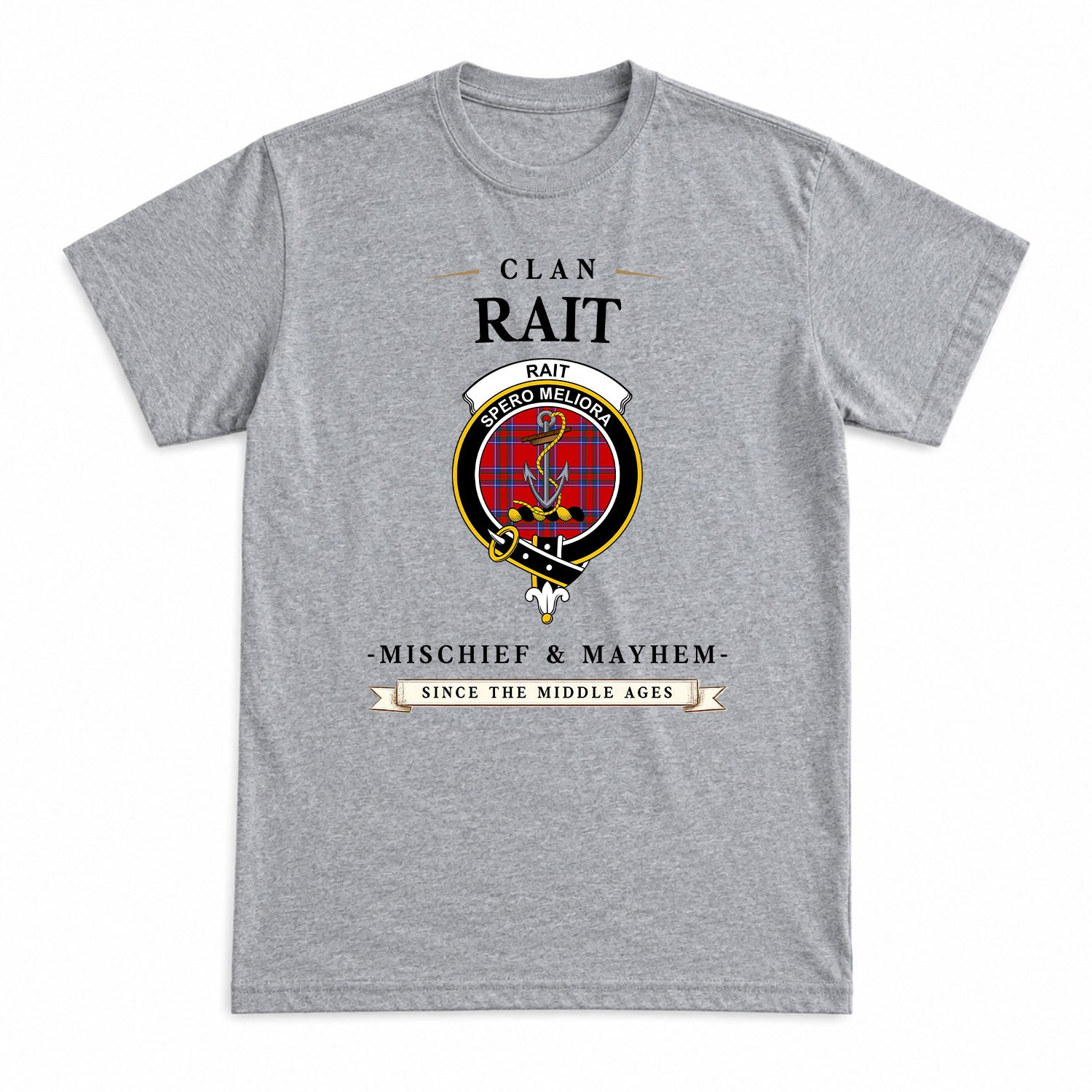 Rait Tartan Crest Mischief and Mayhem T-shirt