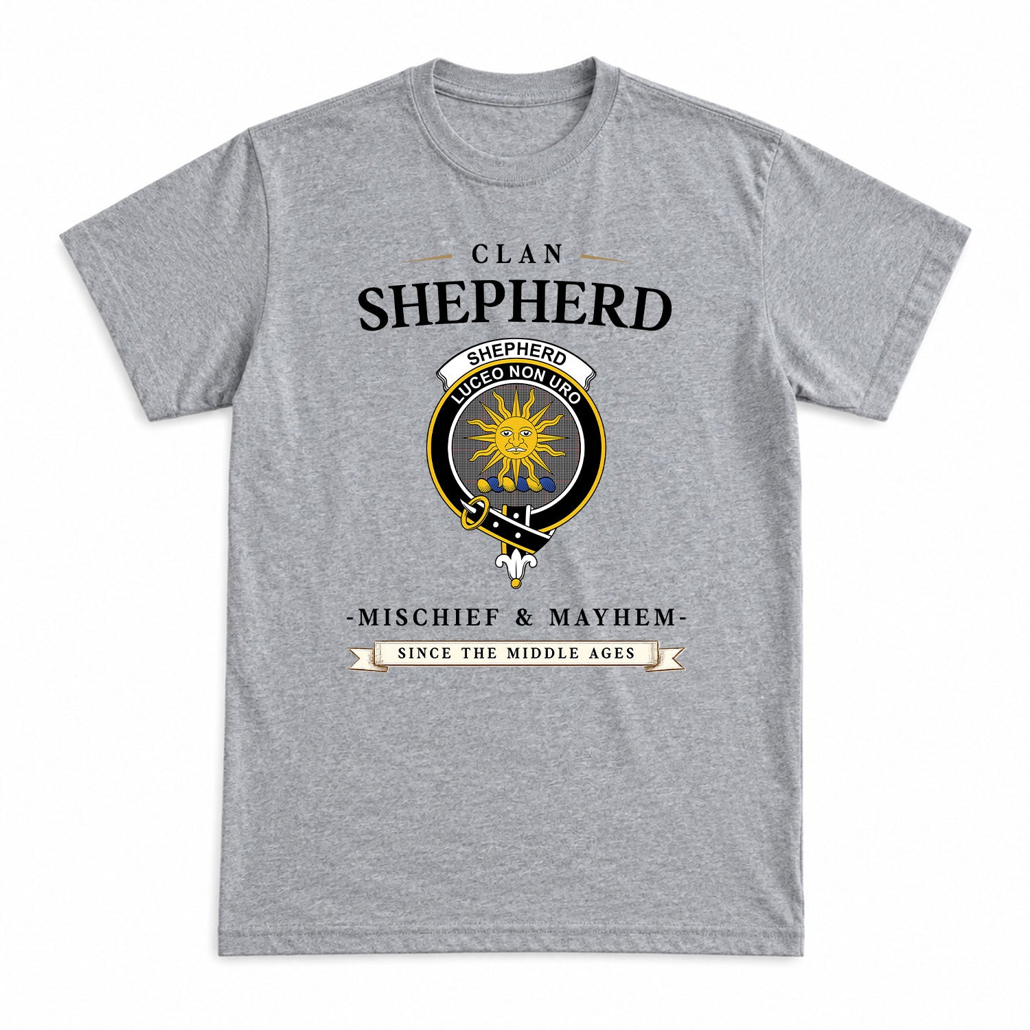 Shepherd Tartan Crest Mischief and Mayhem T-shirt
