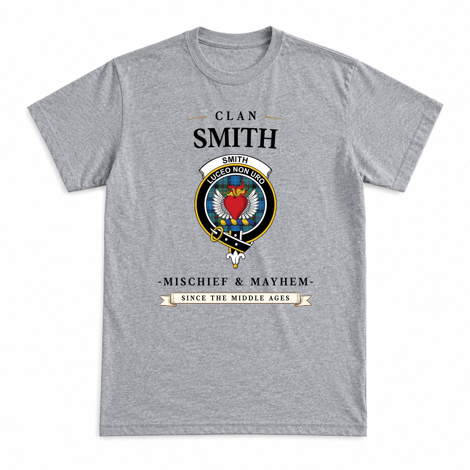 Smith Ancient Tartan Crest Mischief and Mayhem T-shirt
