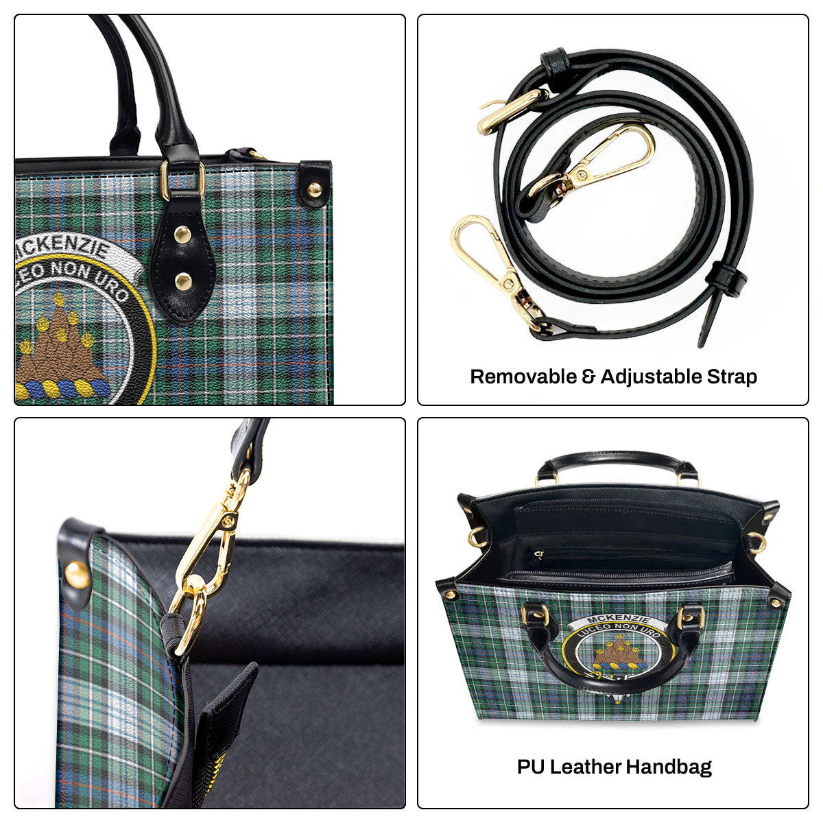 McKenzie Dress Ancient Tartan Crest Leather Handbag