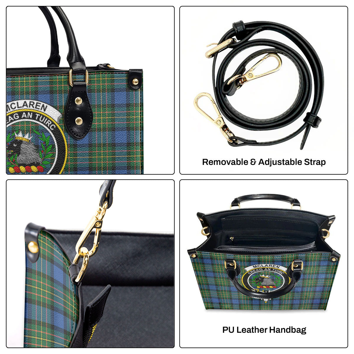 McLaren Ancient Tartan Crest Leather Handbag