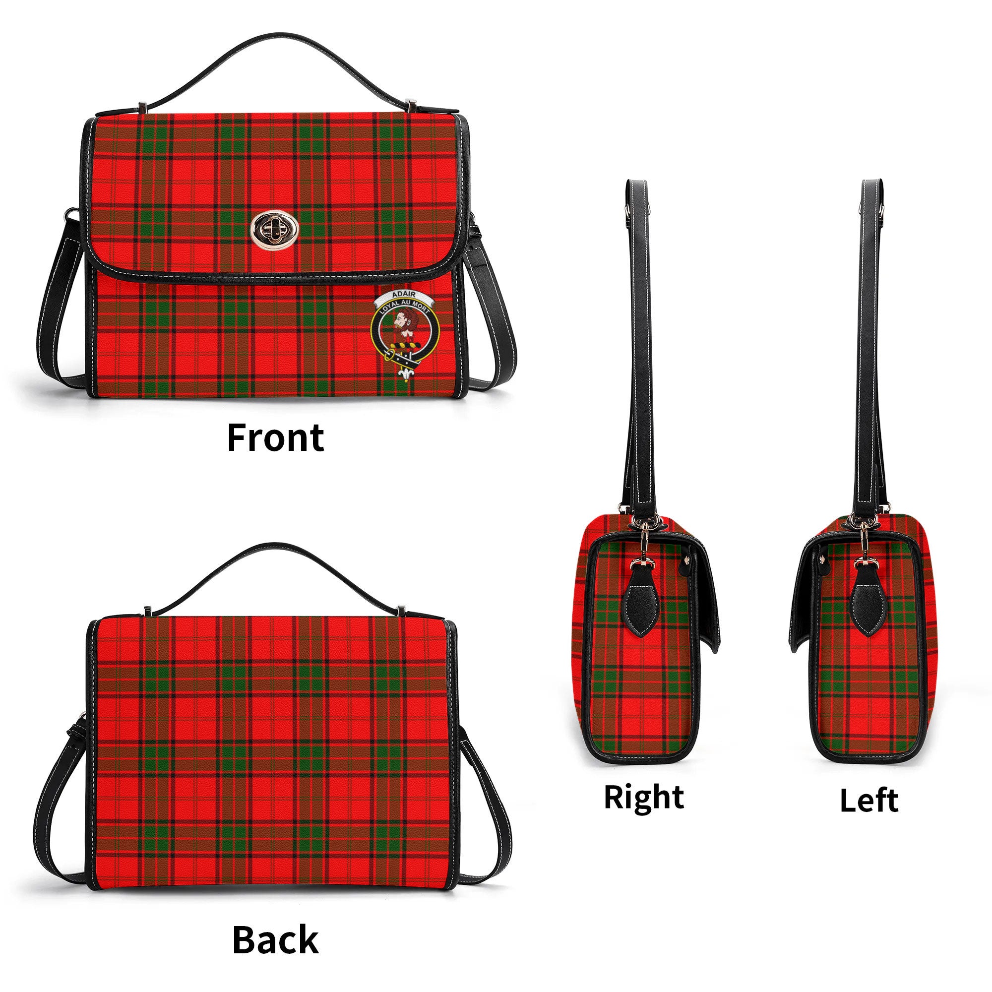 Adair Modern Tartan Crest Satchel Bag
