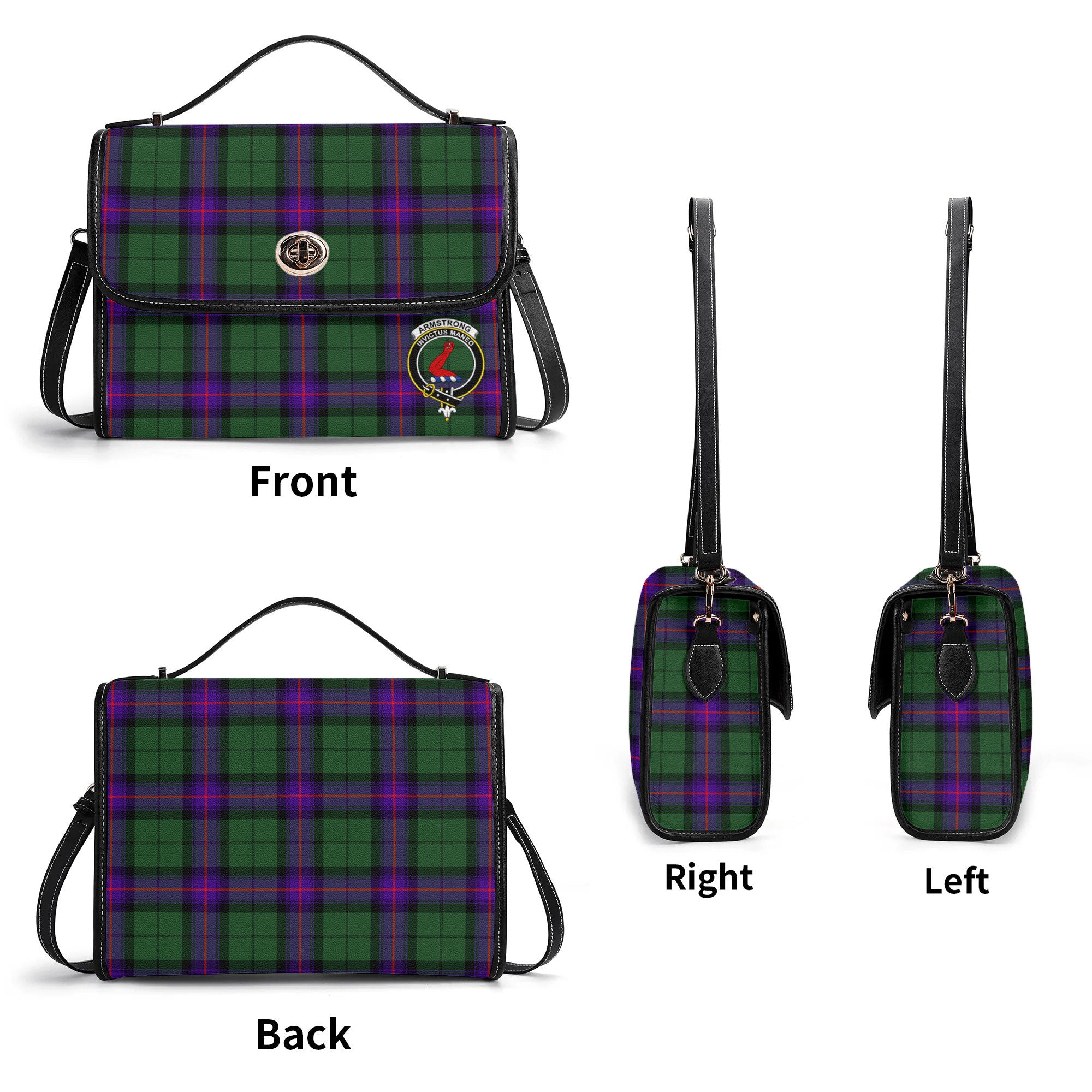 Armstrong Modern Tartan Crest Satchel Bag
