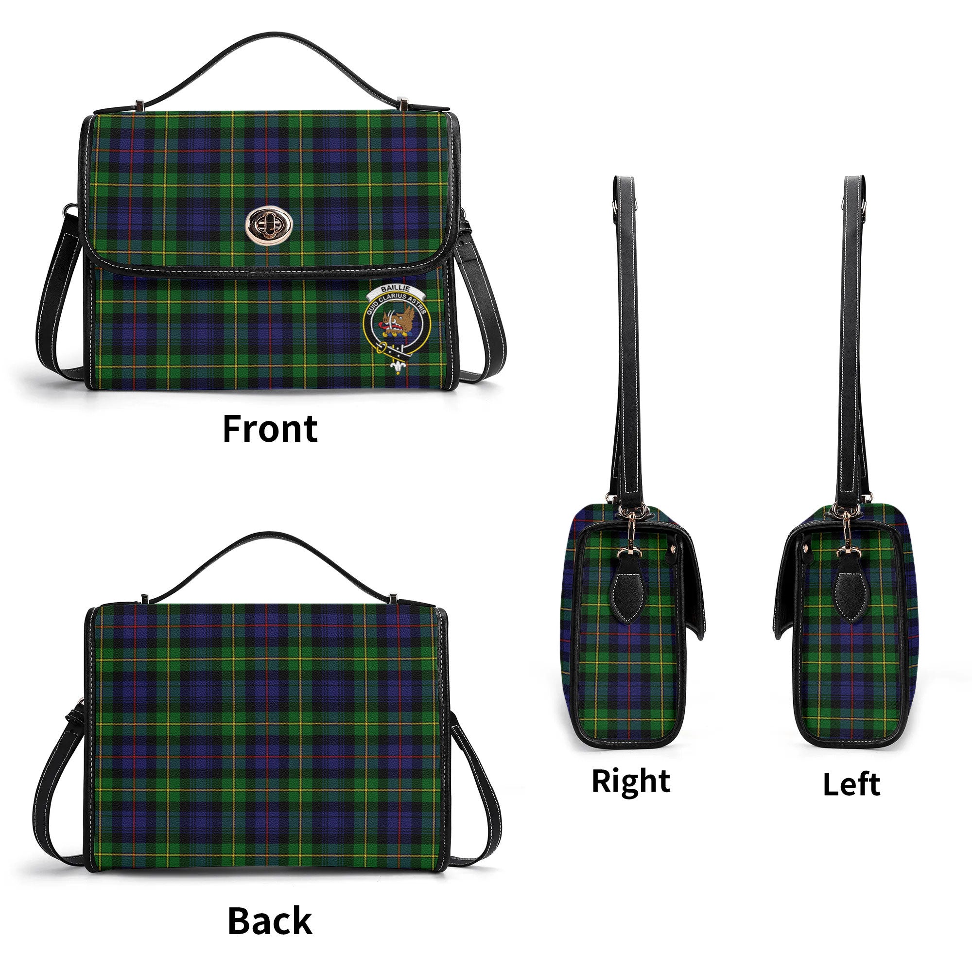 Baillie Tartan Crest Satchel Bag