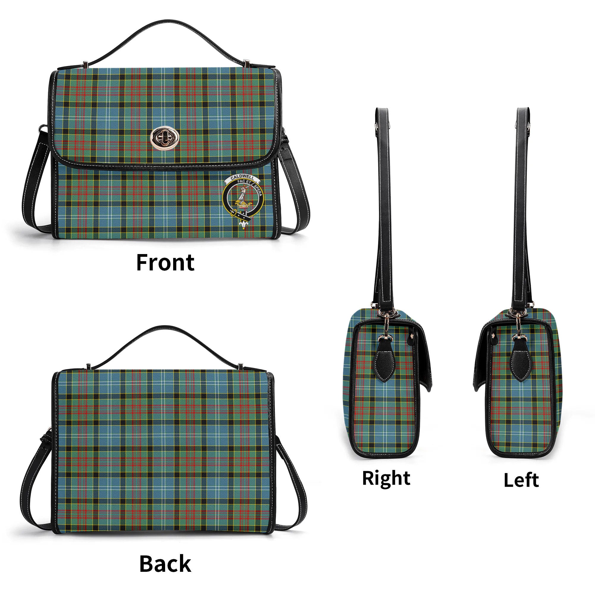 Caldwell Tartan Crest Satchel Bag