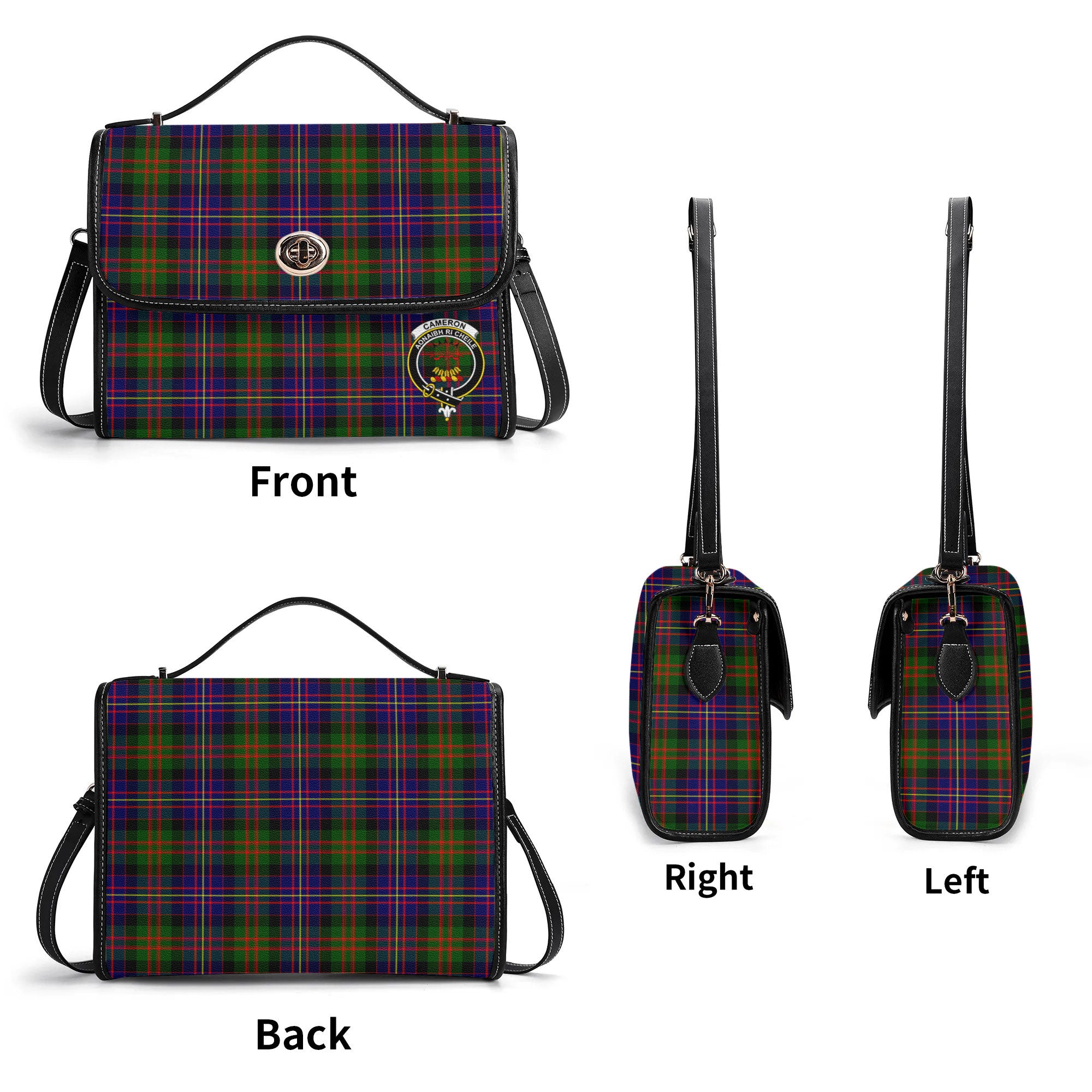 Cameron of Erracht Modern Tartan Crest Satchel Bag