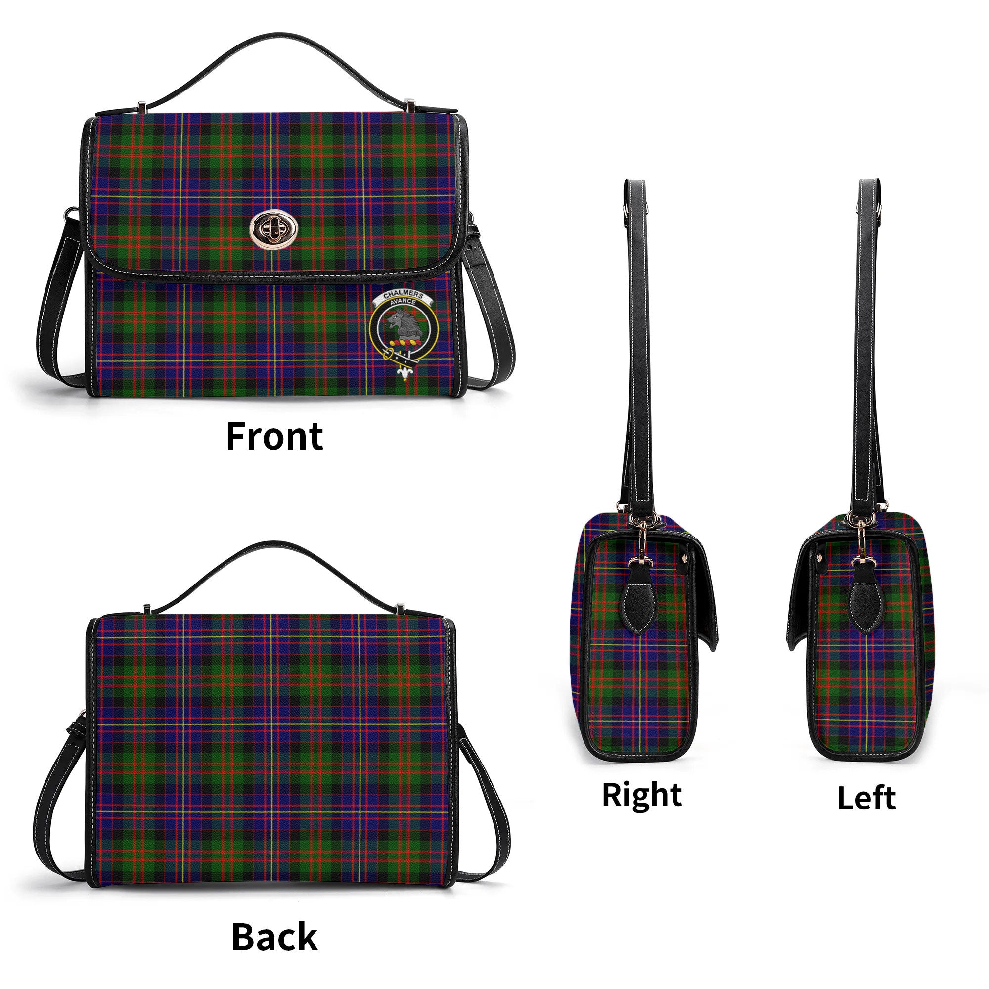 Chalmers Tartan Crest Satchel Bag