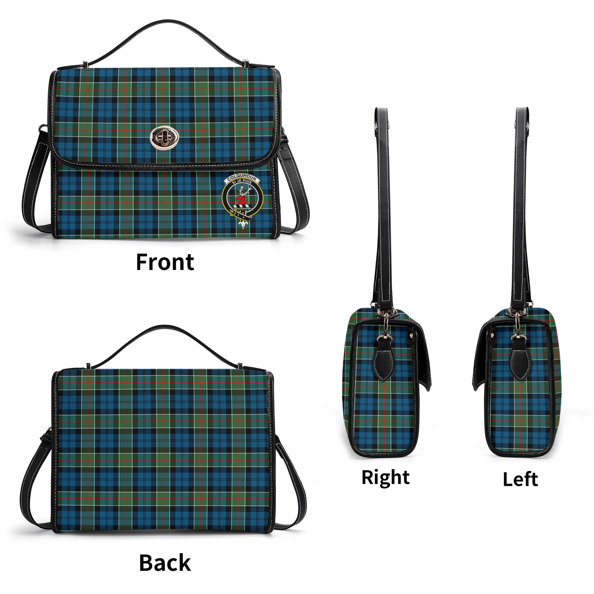Colquhoun Ancient Tartan Crest Satchel Bag