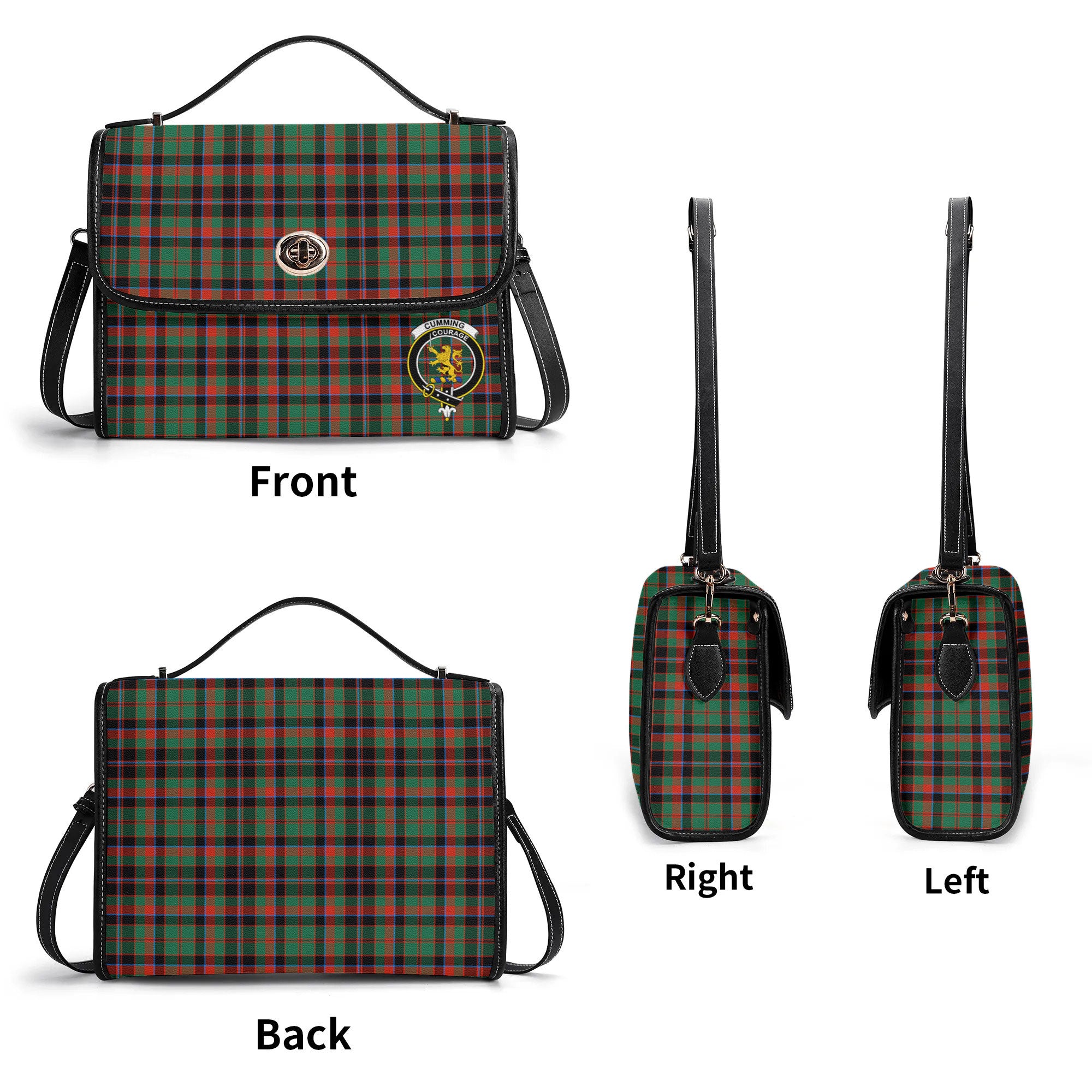 Cumming Hunting Ancient Tartan Crest Satchel Bag