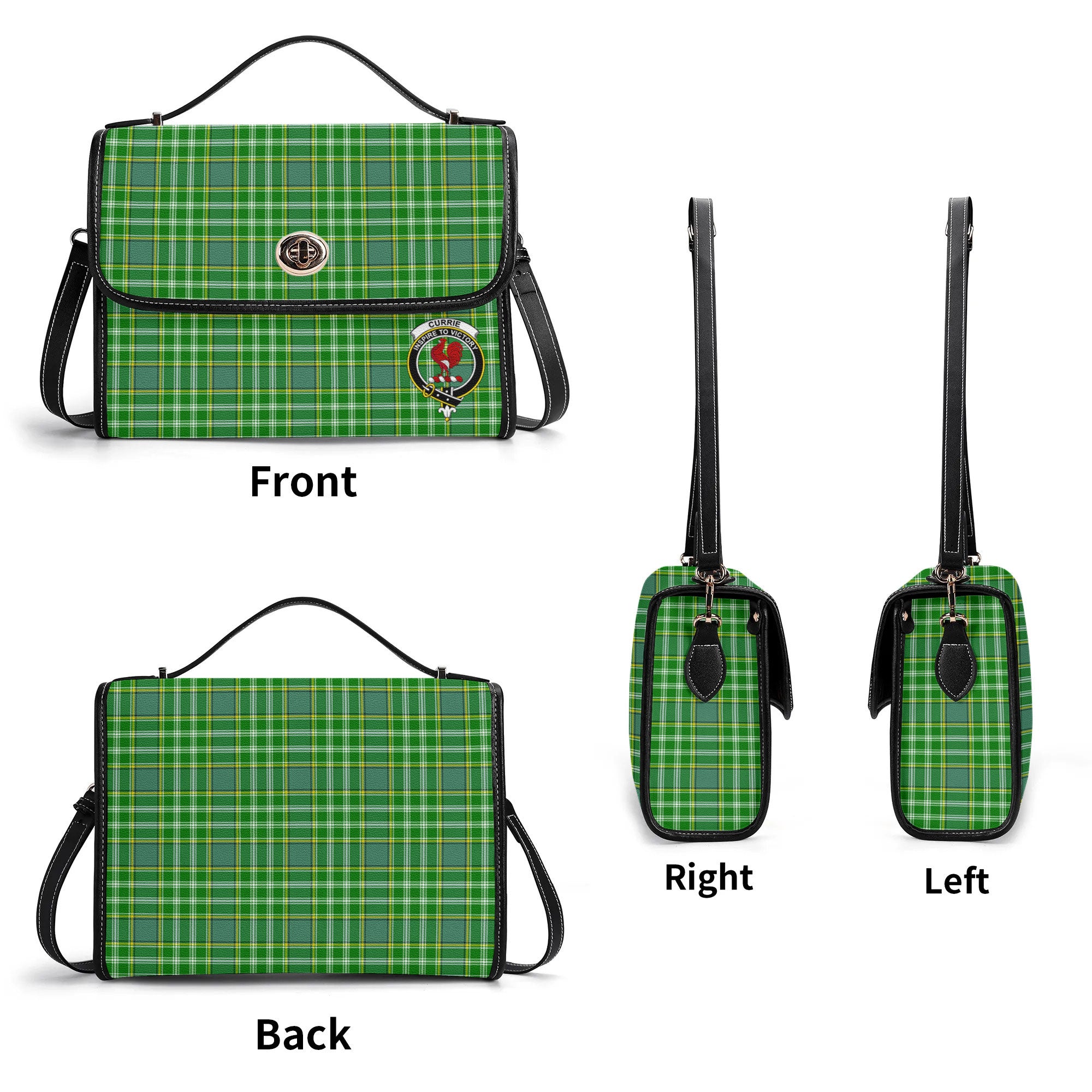 Currie Tartan Crest Satchel Bag