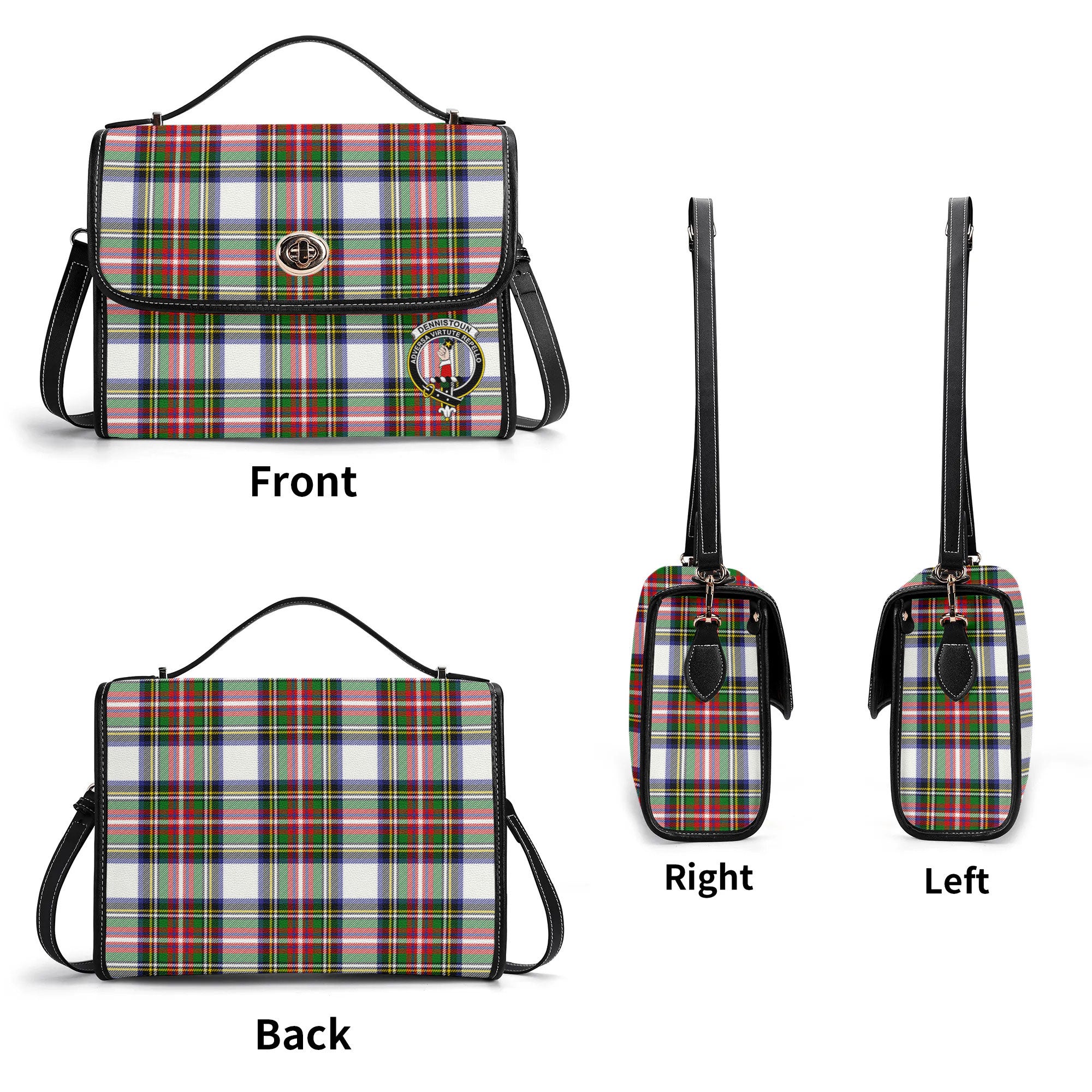 Dennistoun Tartan Crest Satchel Bag