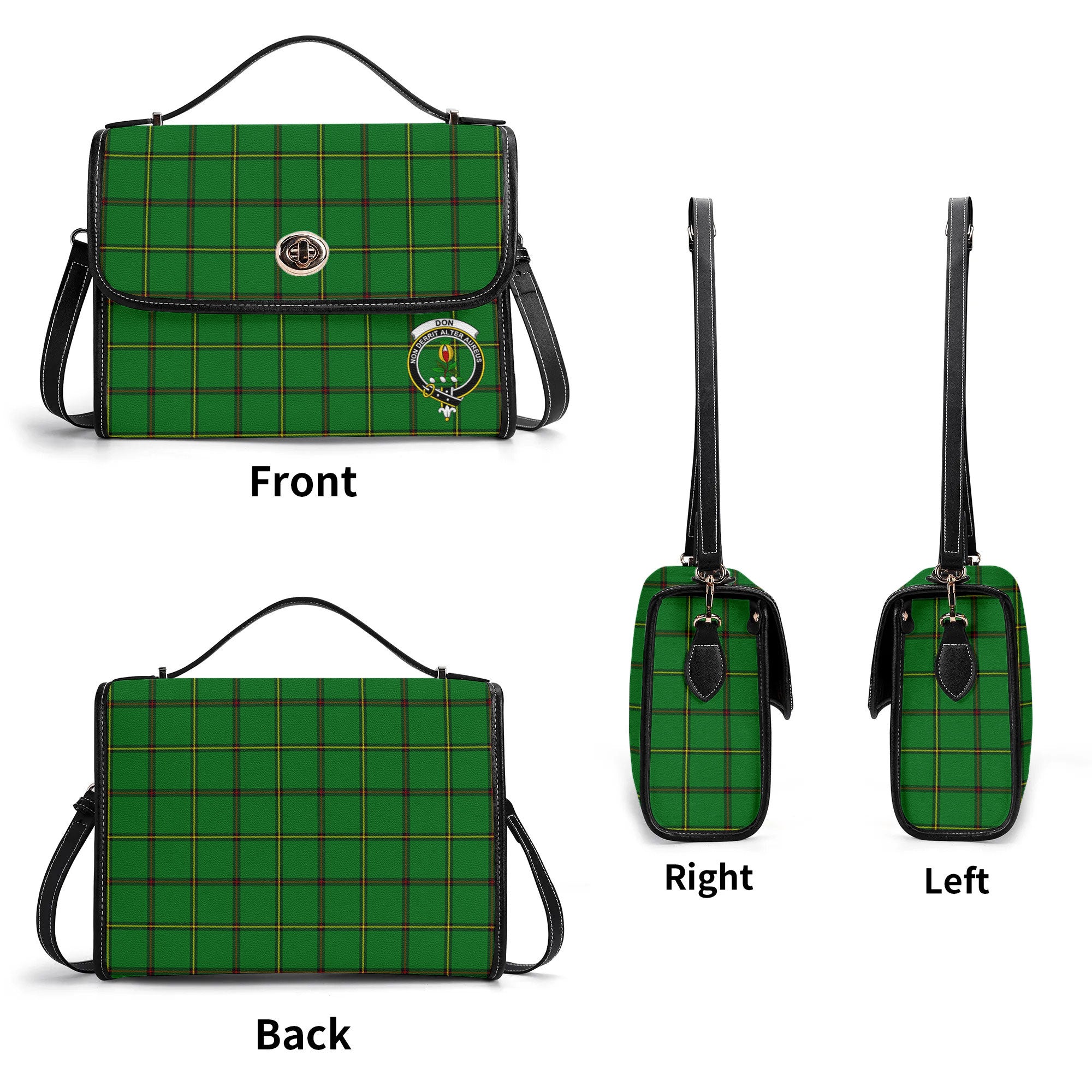Don Tartan Crest Satchel Bag