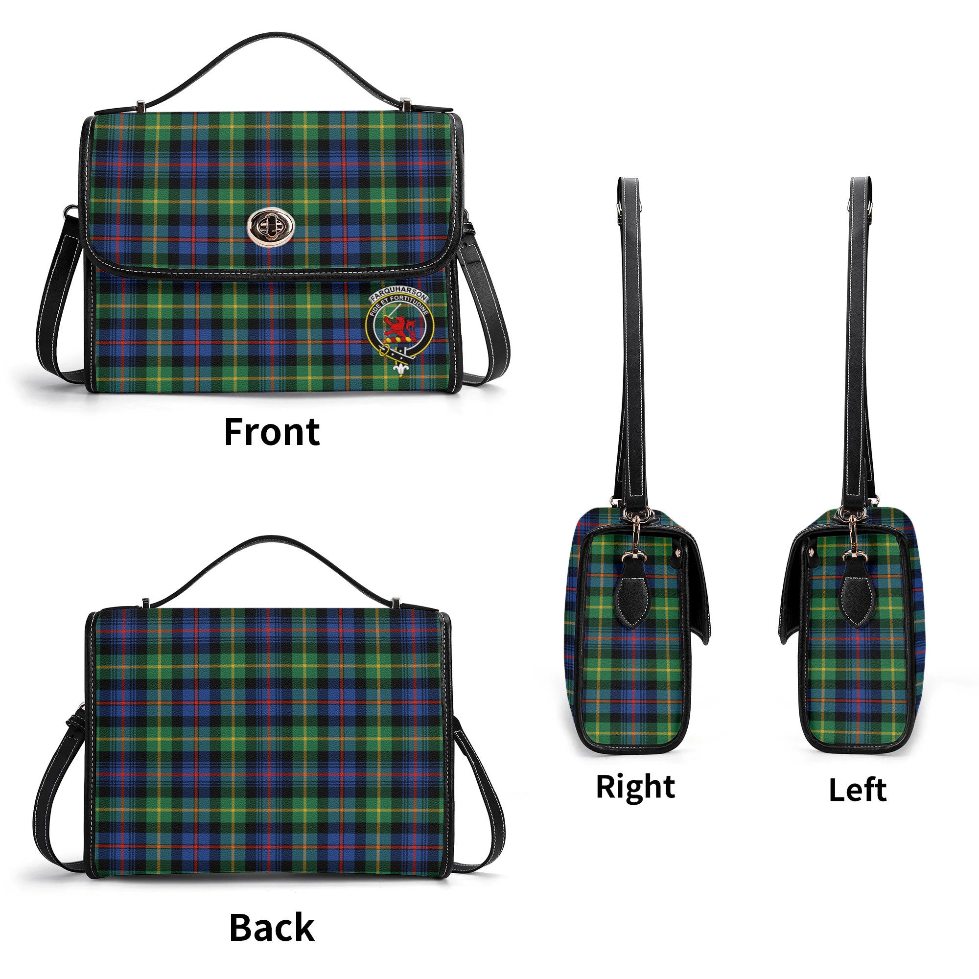 Farquharson Ancient Tartan Crest Satchel Bag