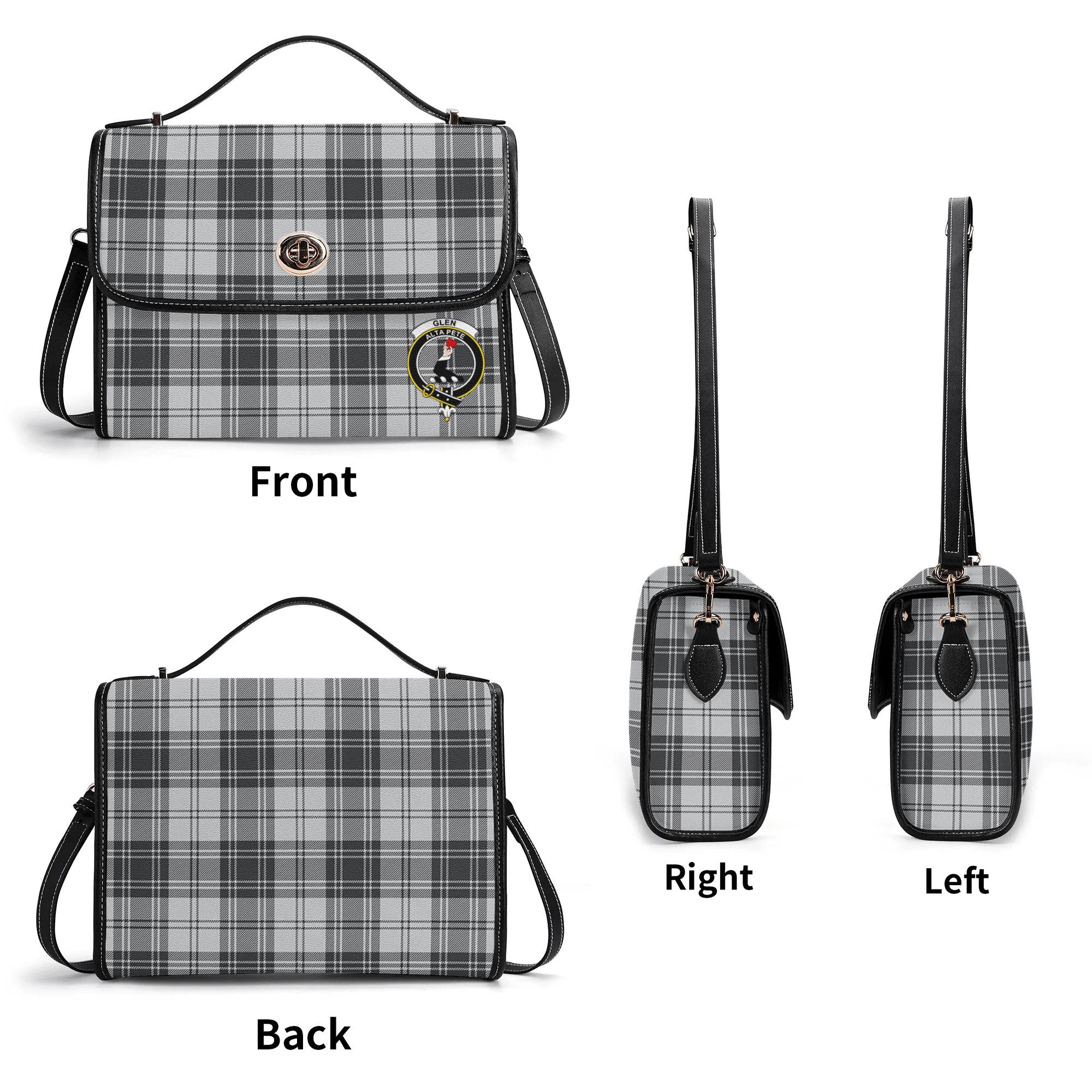 Glen Tartan Crest Satchel Bag